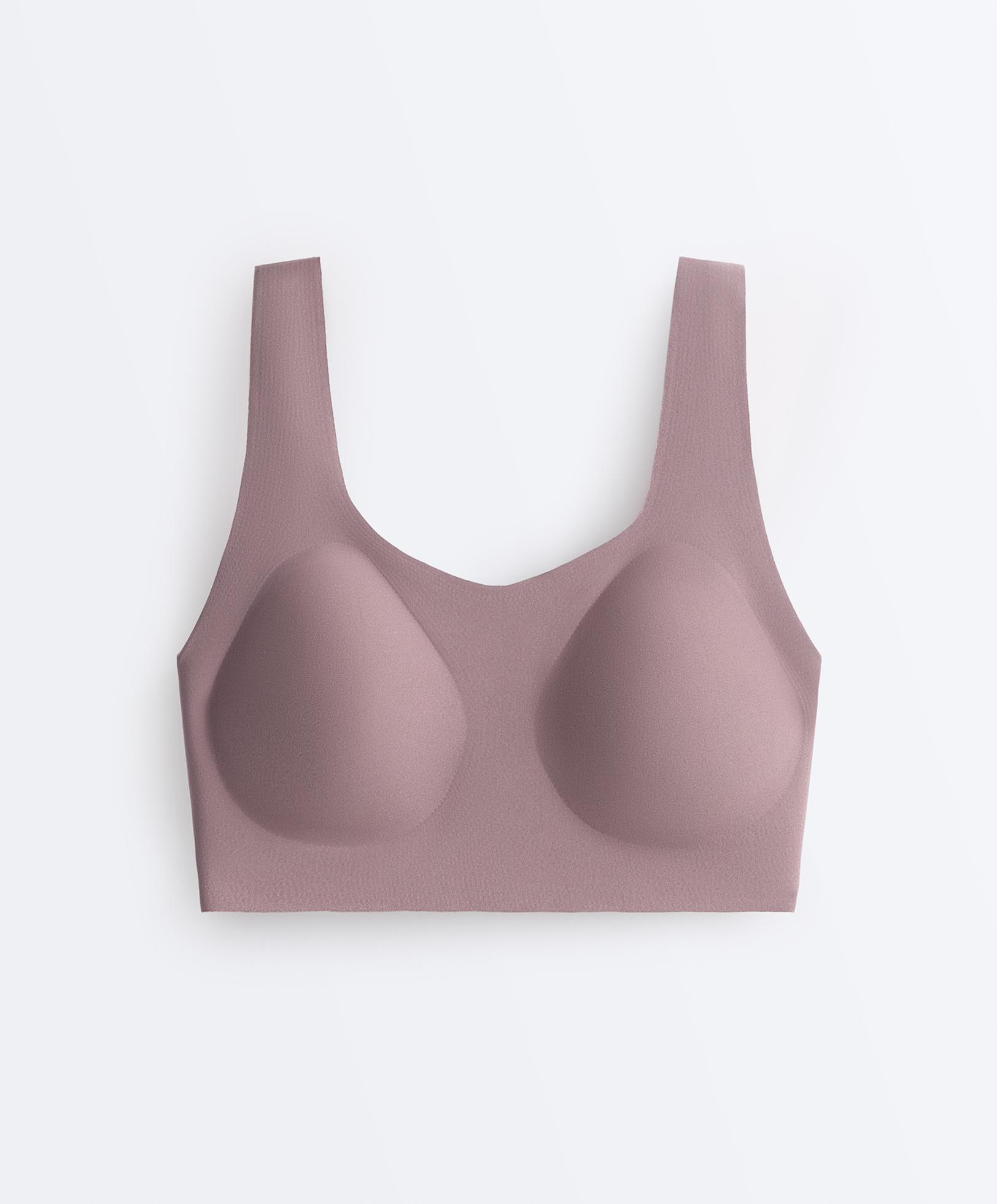 Perfect-adapt medium-support sports bra with cups — GREY-LILAC