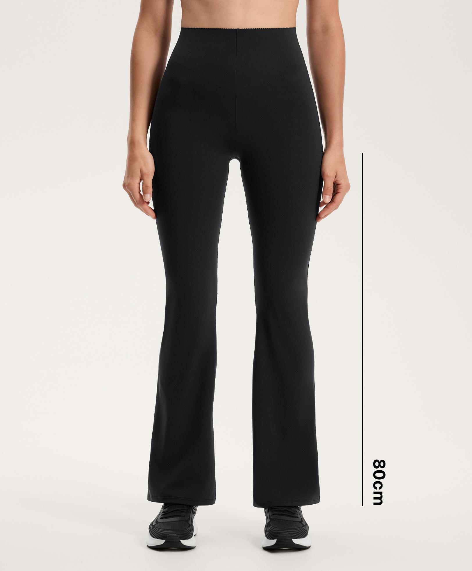 Compressive raise up yüksek belli ispanyol paça pantolon