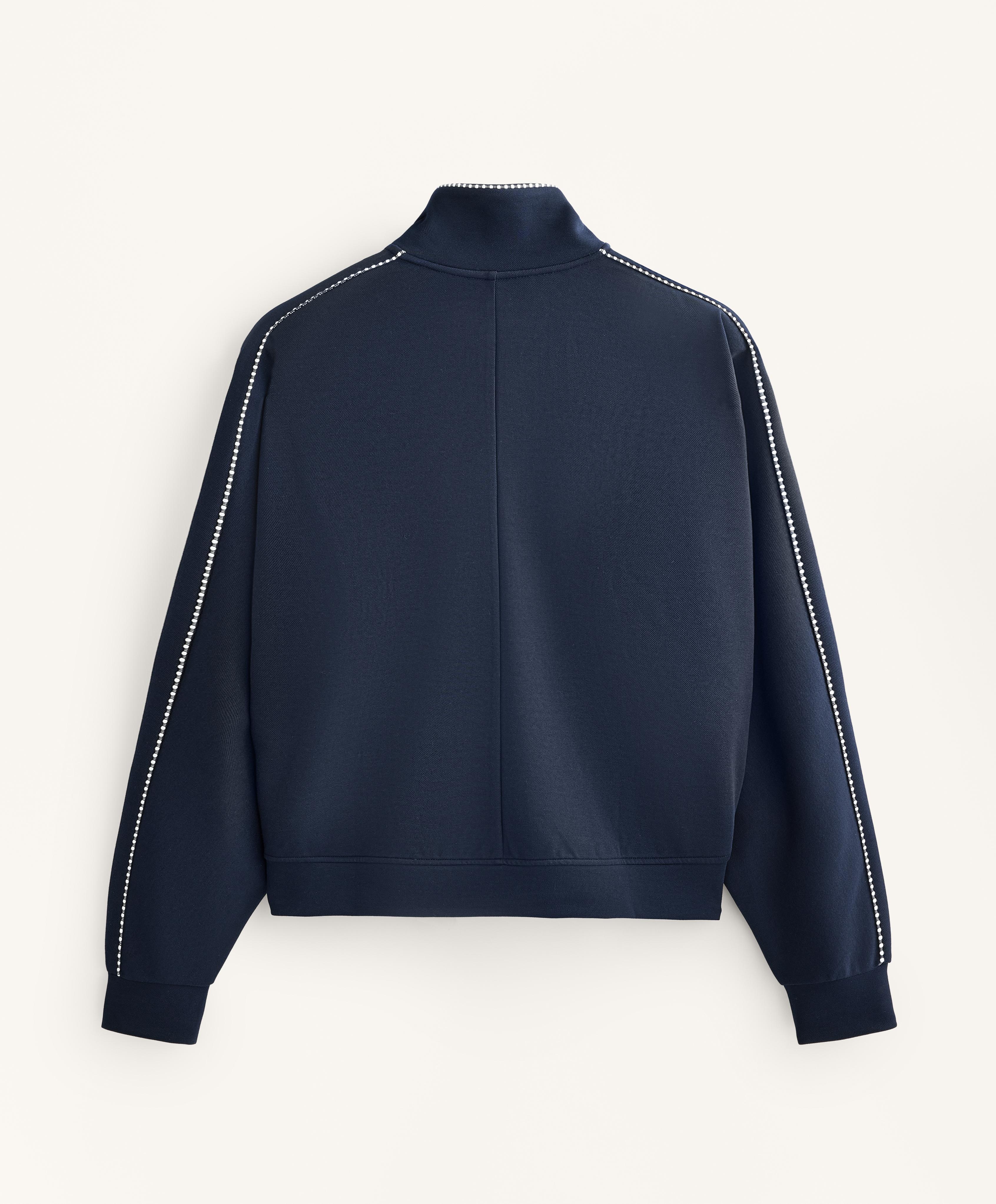 Cotton medium weight piqué piping jacket