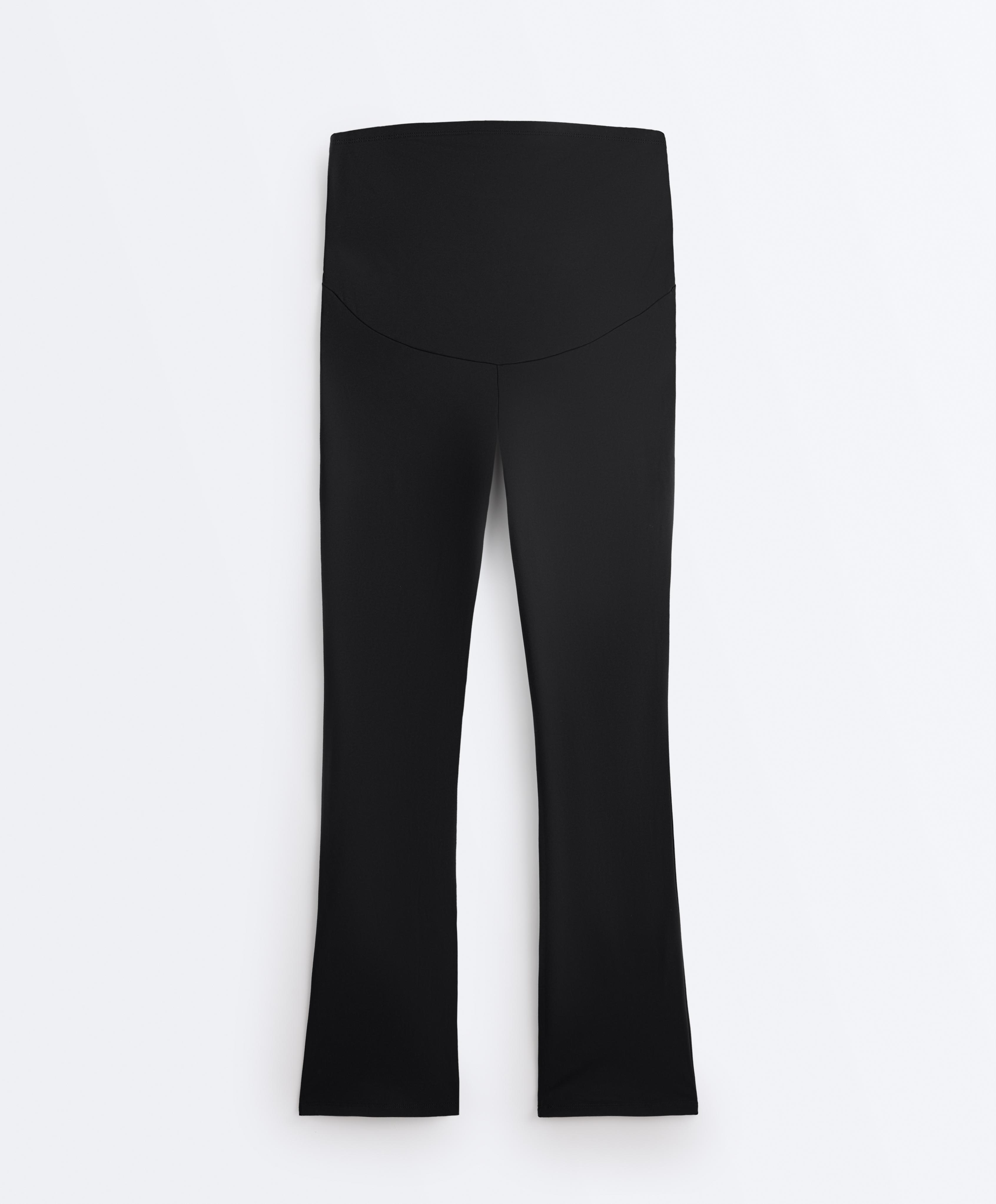 Maternity Comfortlux flare trousers — BLACK