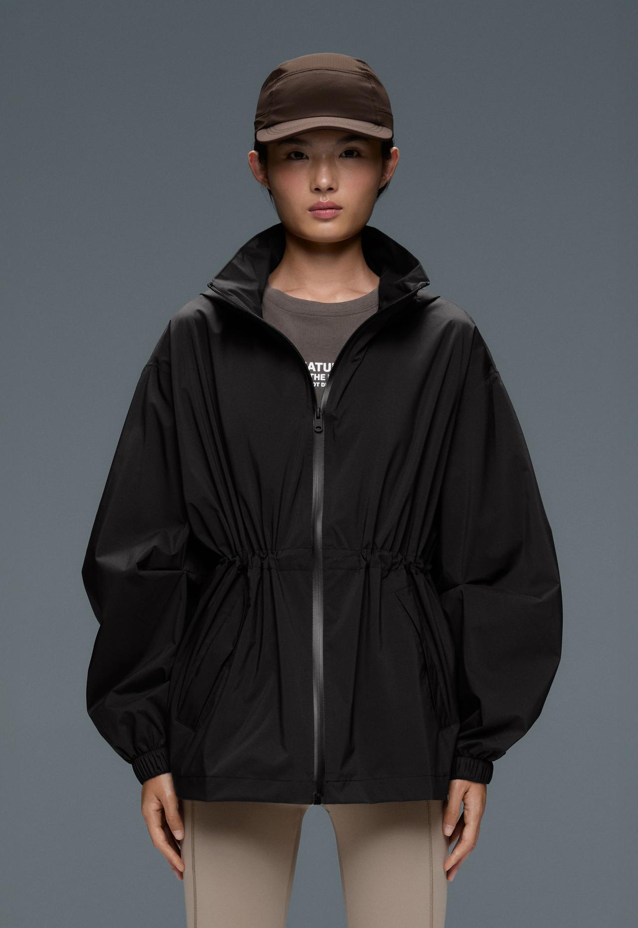 Super extra lightweight 10k packable waterproof jacket — BLACK