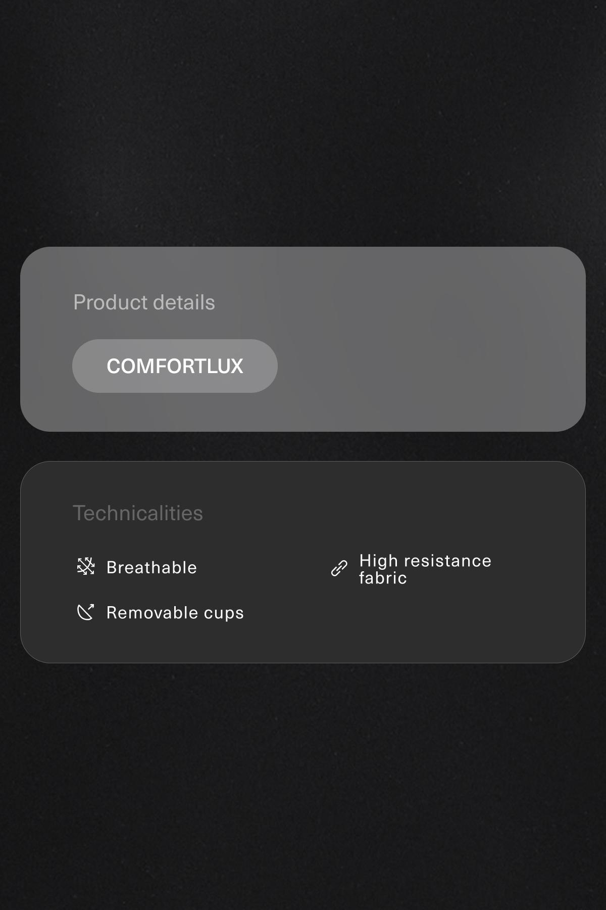 Comfortlux long Tank top multi strap cups — BLACK