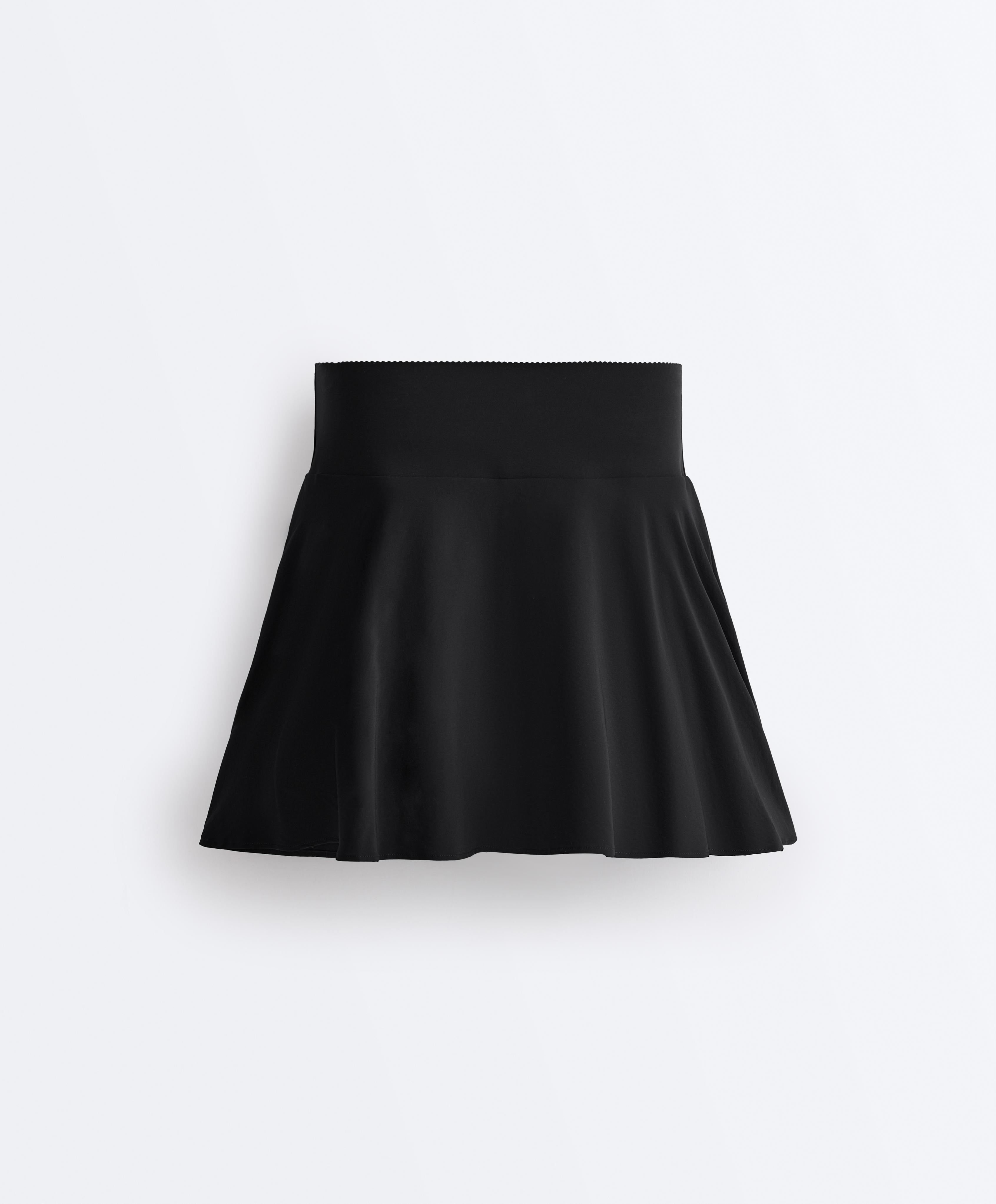 High rise Compressive skirt — BLACK