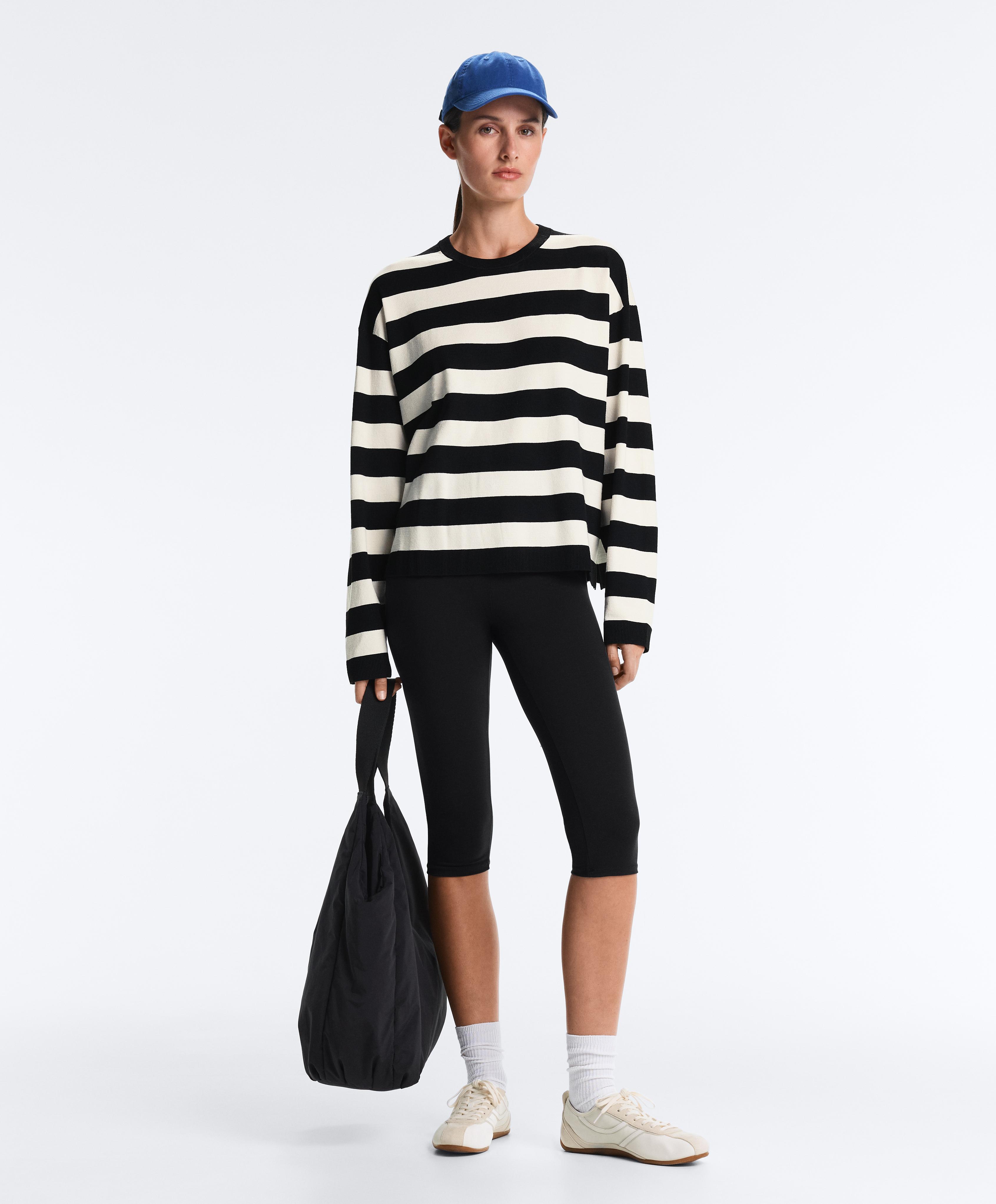 Striped knit jumper — PALE ECRU