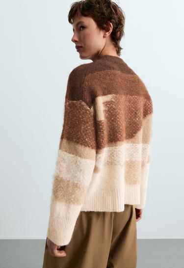 Knit jacquard jumper — ECRU 4
