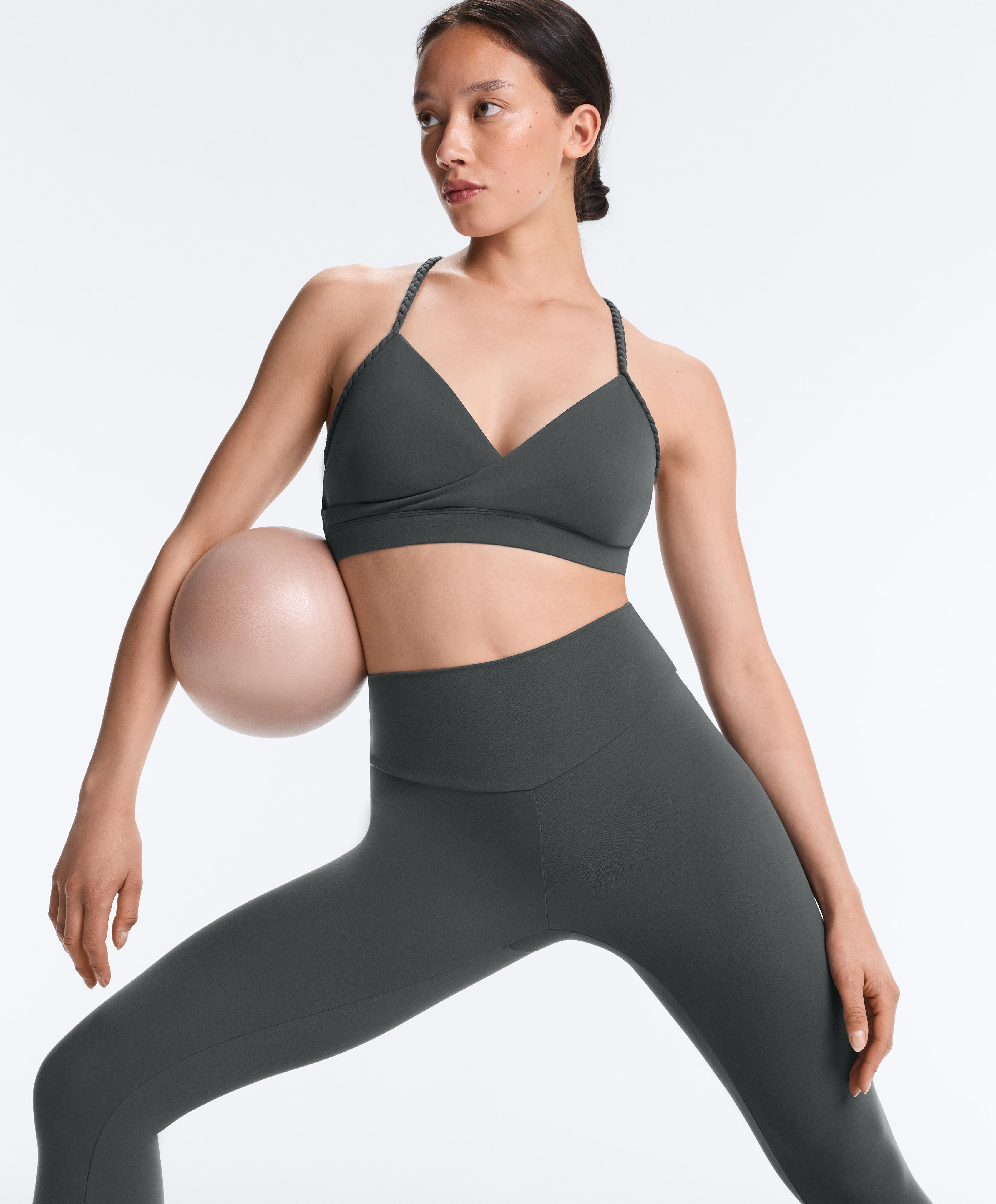 Comfortlux high-waisted ankle-length leggings — STEEL GREY