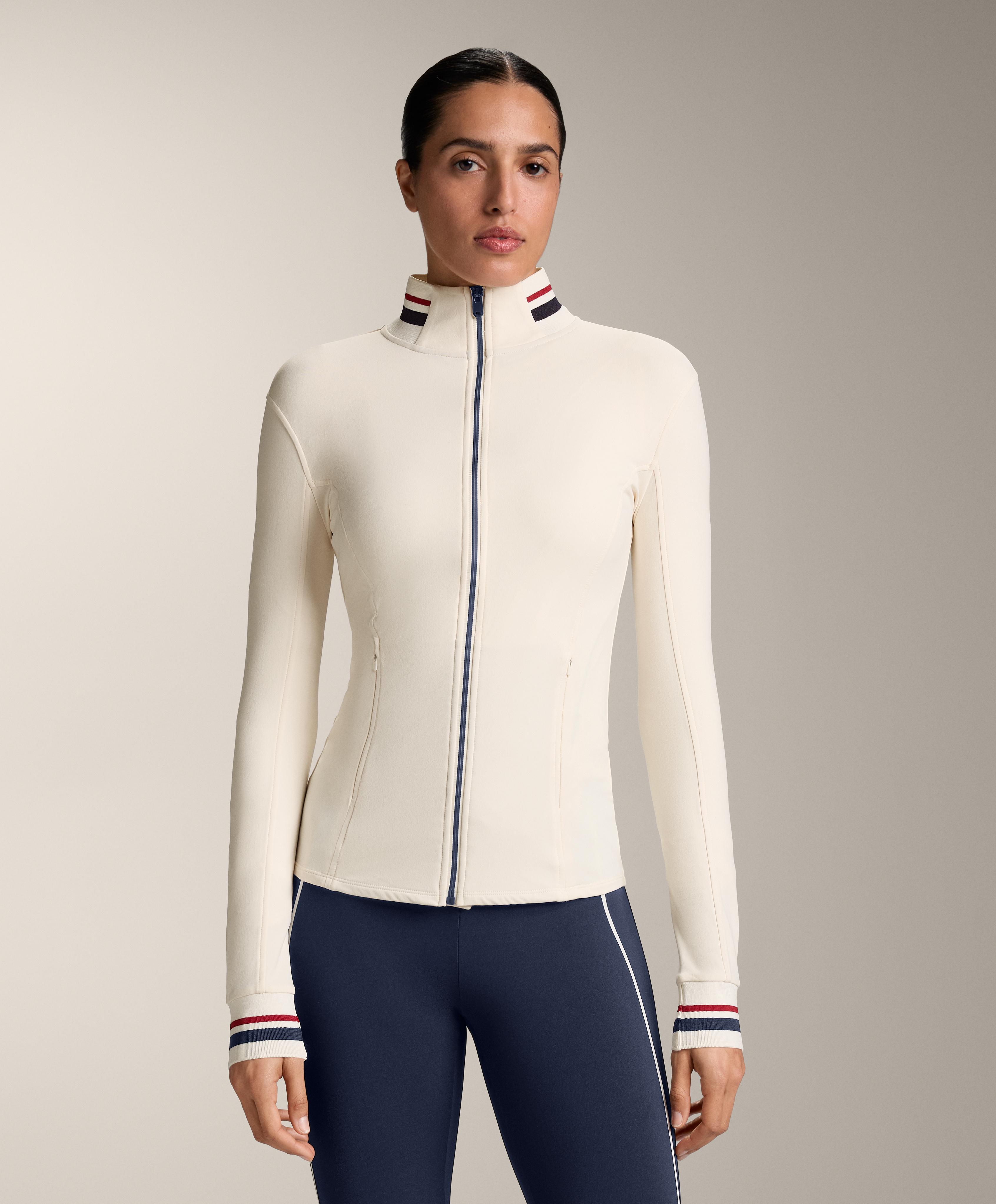 Light warm technical rubber jacket — PALE ECRU