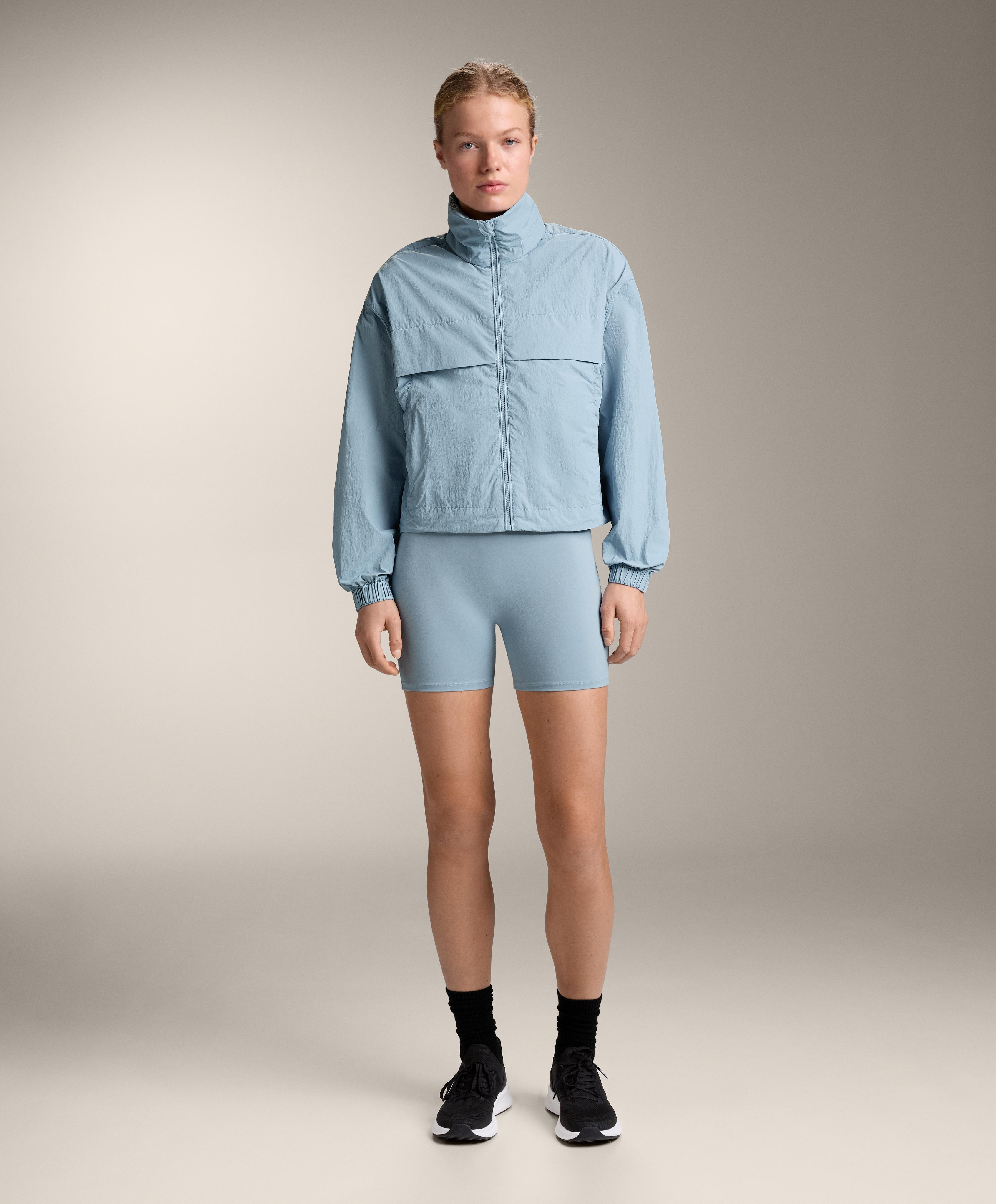 Water-repellent track jacket — SKY BLUE