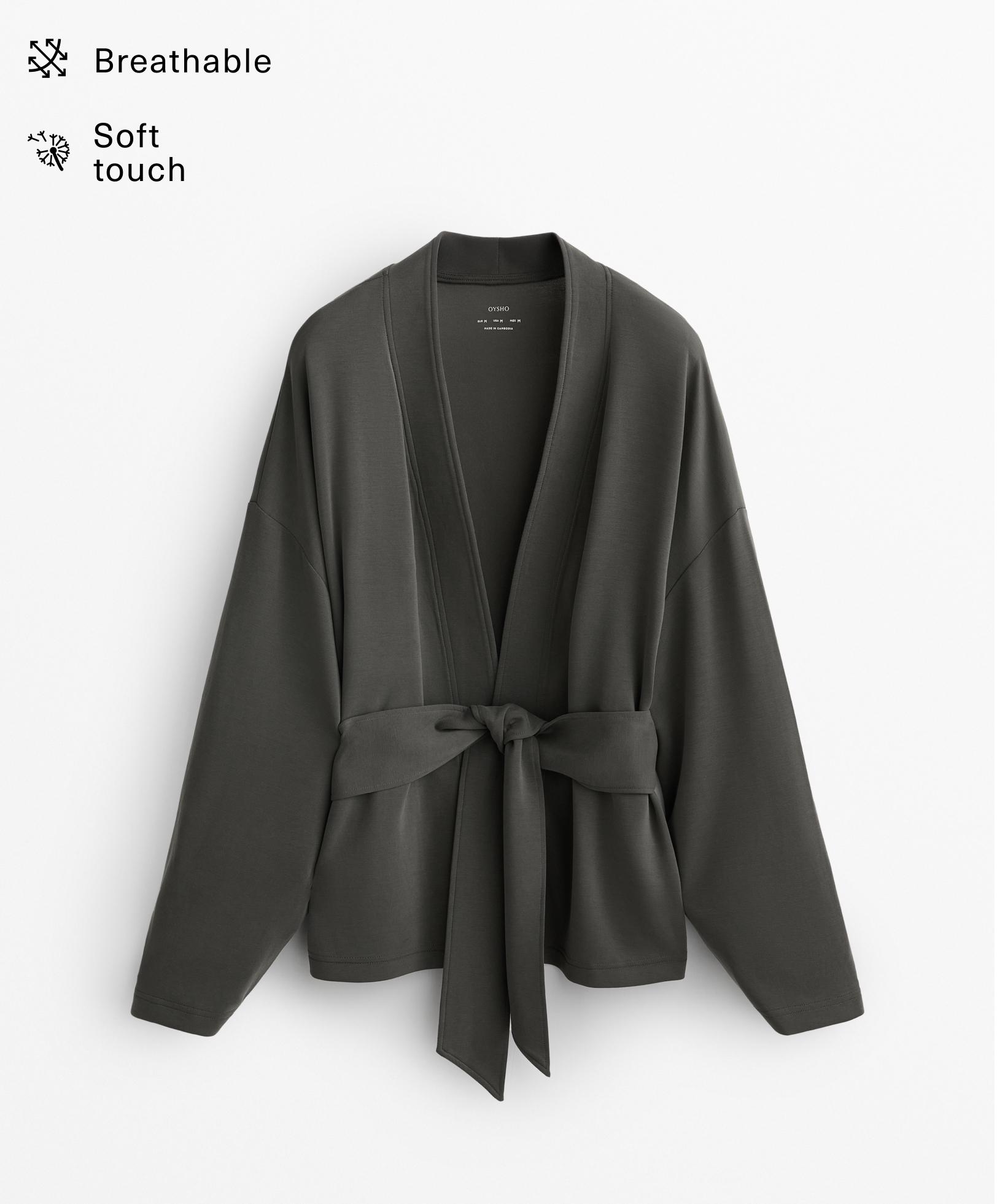 Kimonojasje met soft touch modal