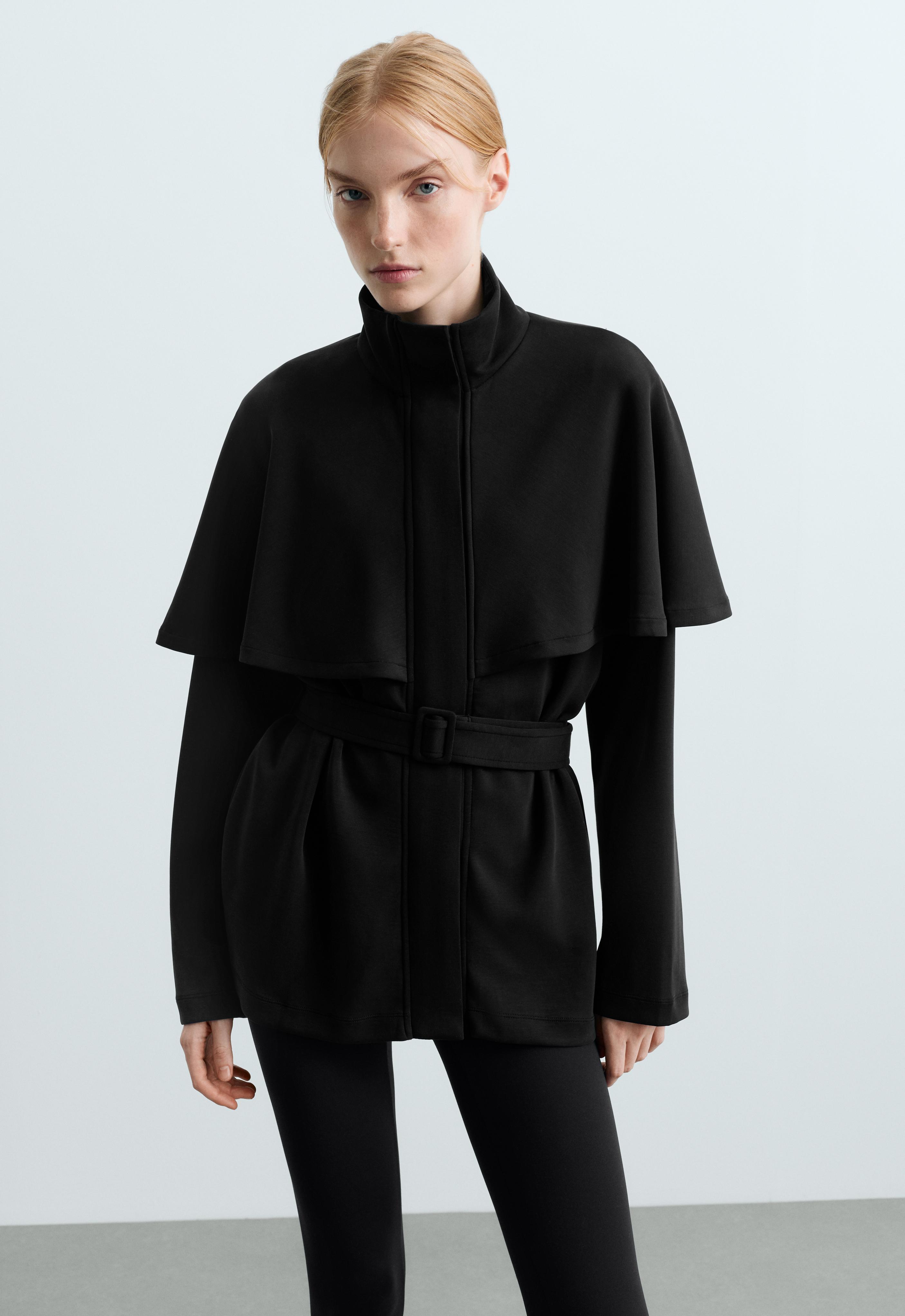 Veste longue cape avec modal au toucher doux