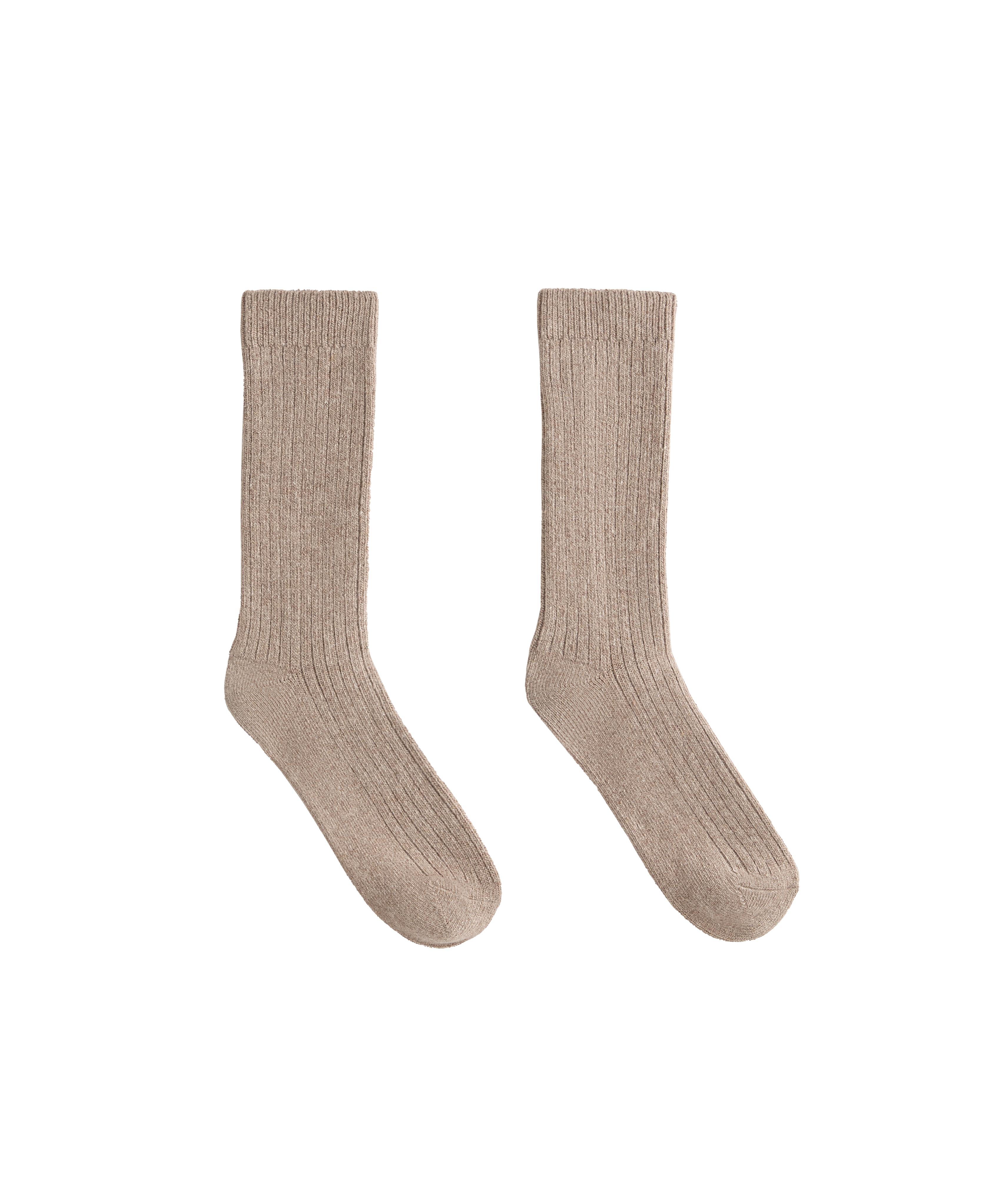 Classic socks 15% cashmere 10% wool — TAN MELANGE