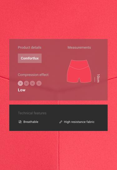 Hot pants high rise Comfortlux 10 cm — WASHED RED 2