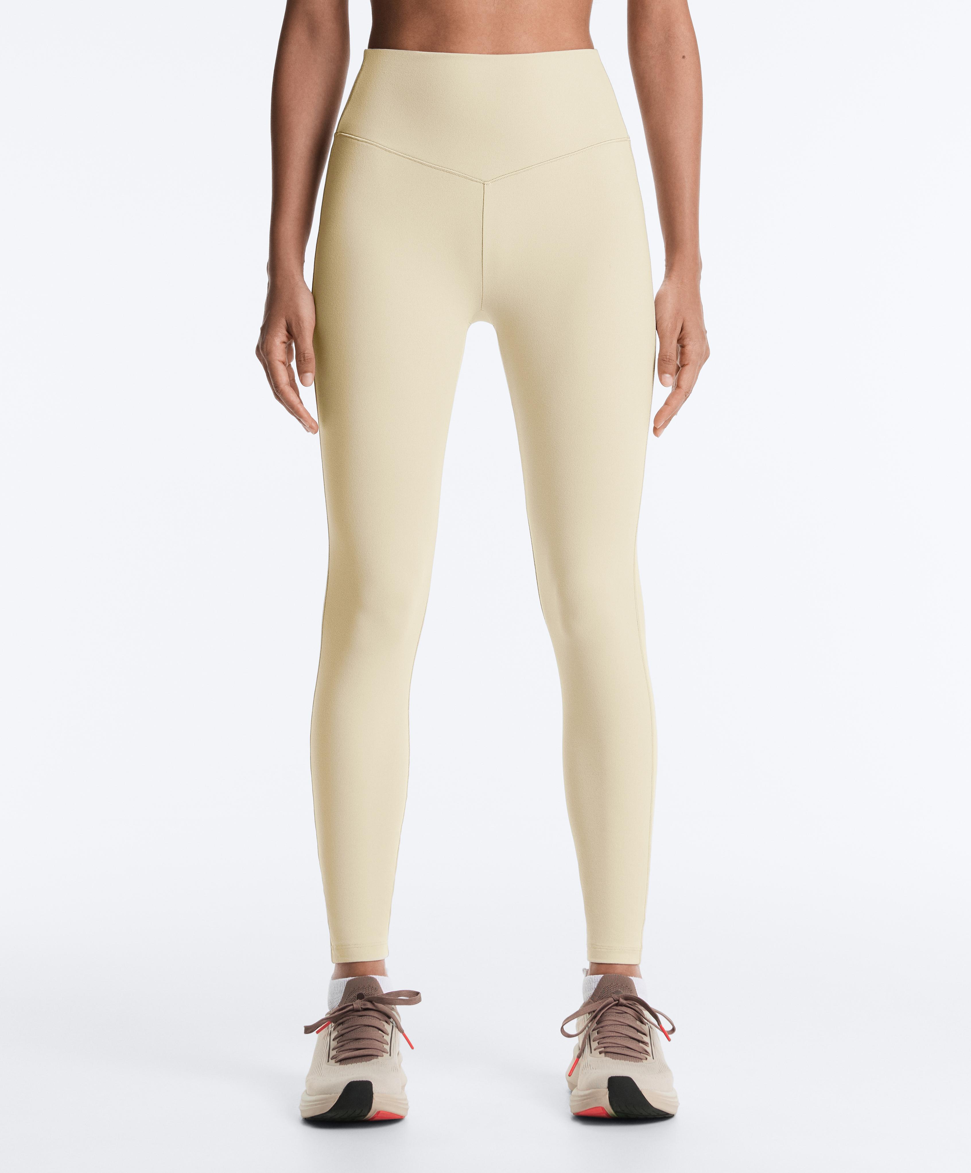 Evermove high-rise ankle-length leggings — PALE BEIGE MELANGE