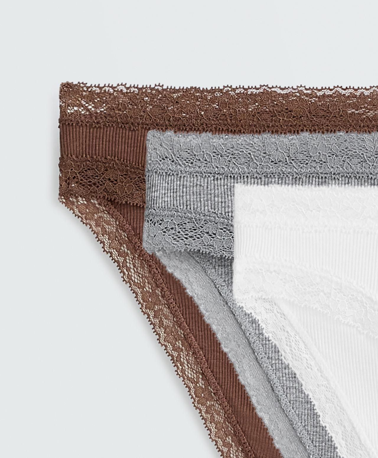 3 classic briefs with cotton Rib — MID GREY