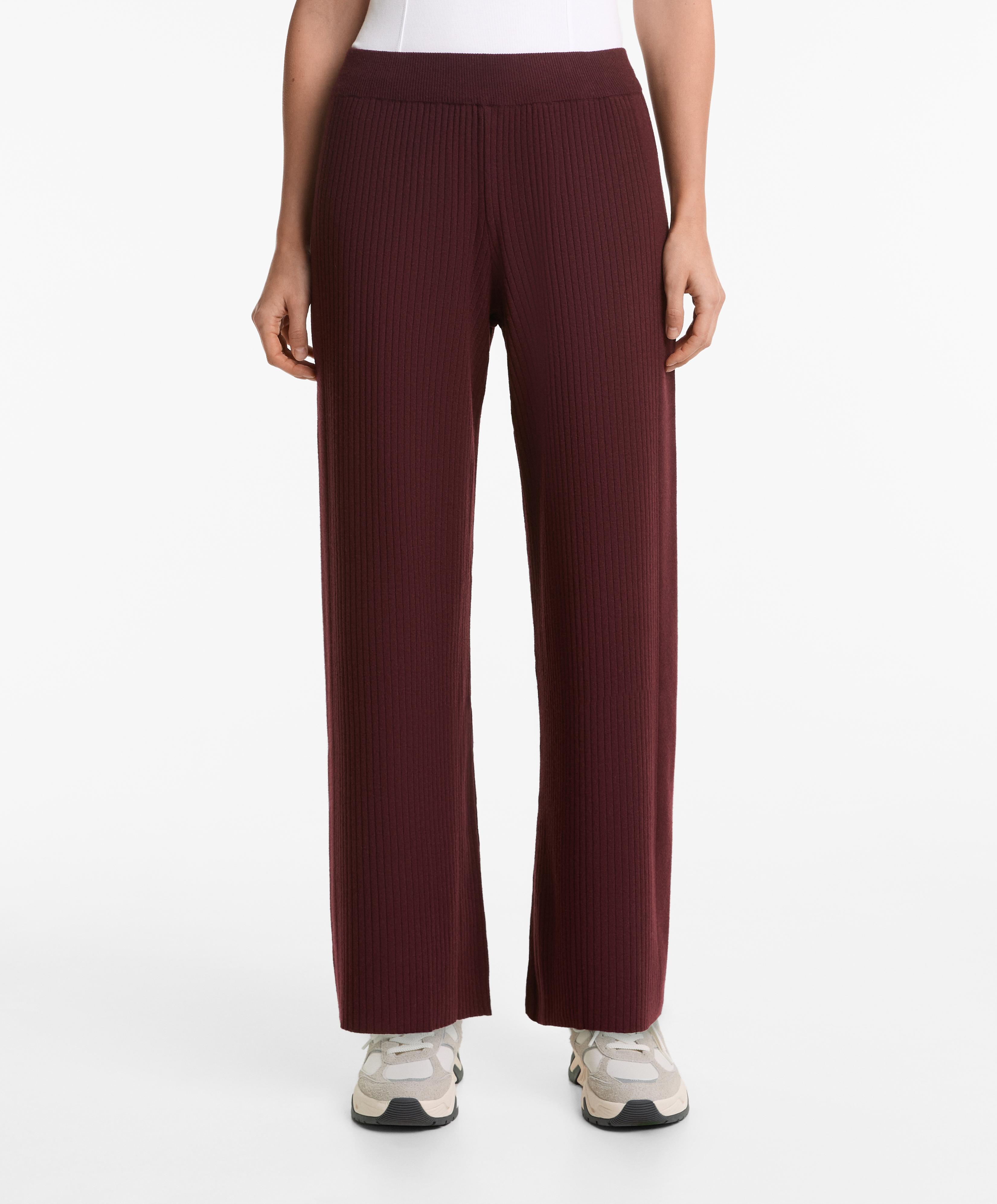 Pantalon Recto Oysho Pantalones Rebajas Pantalón Recto De Punto