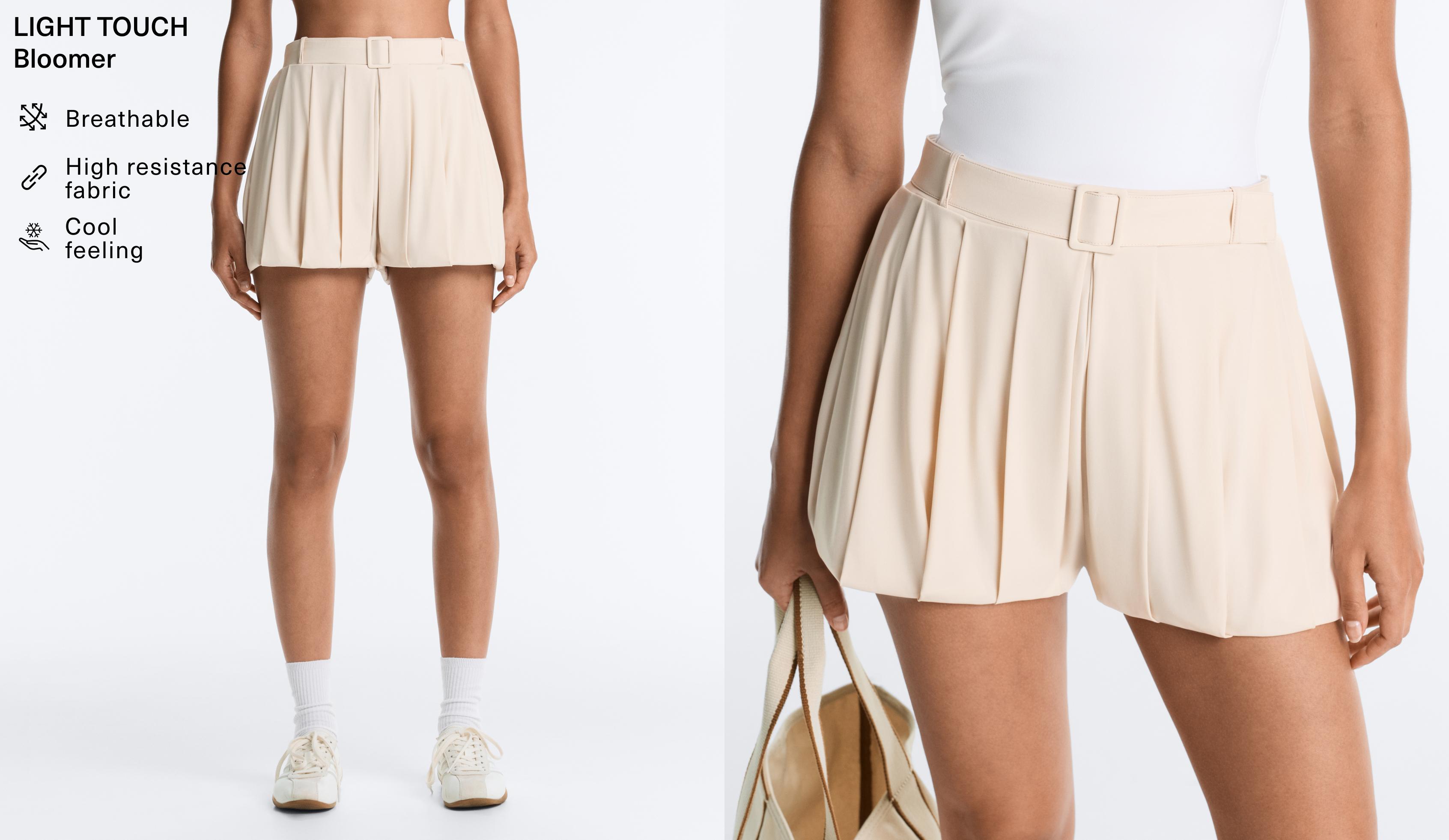 Light Touch bloomer shorts — PALE MINK