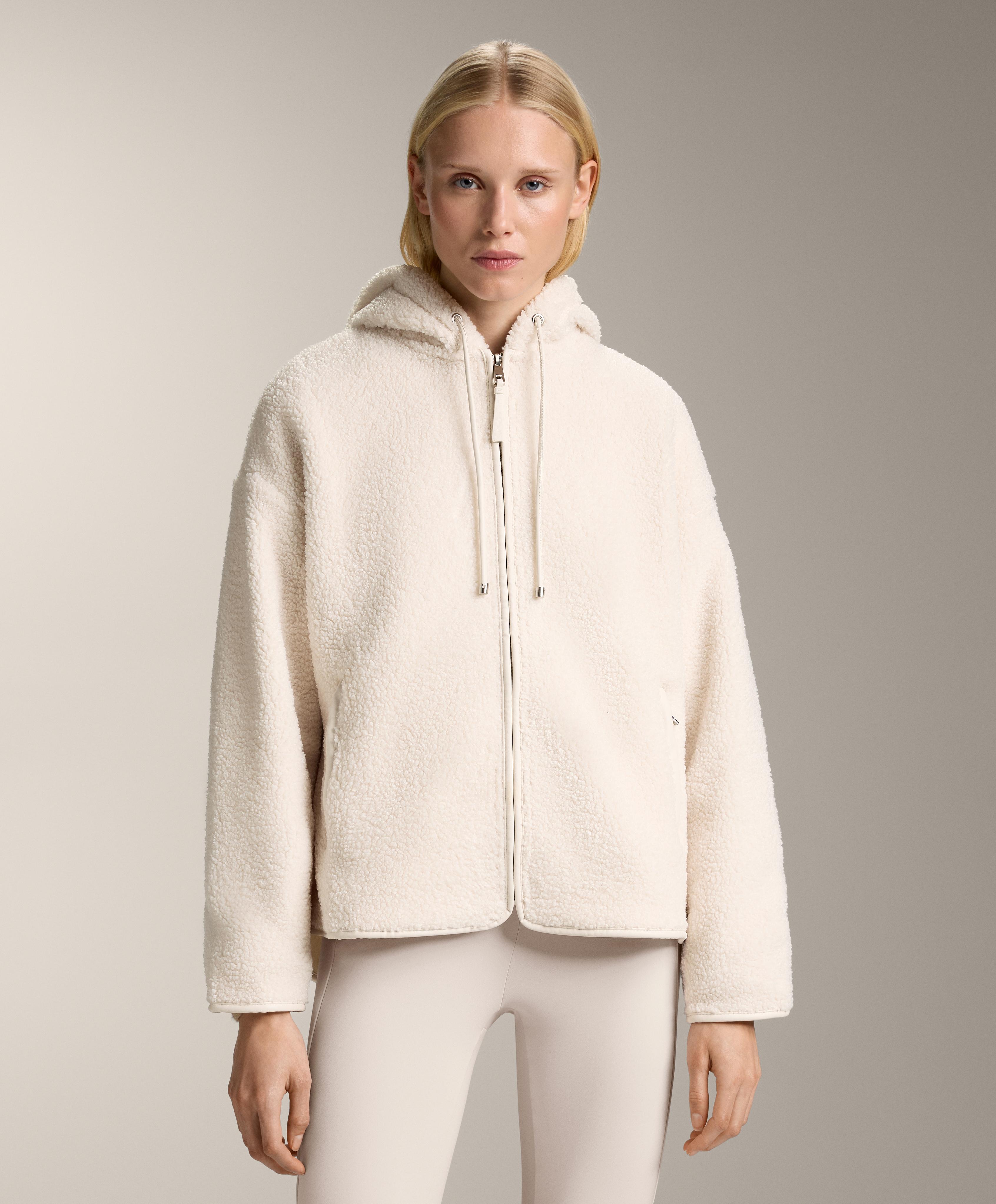 Faux-shearling hooded jacket