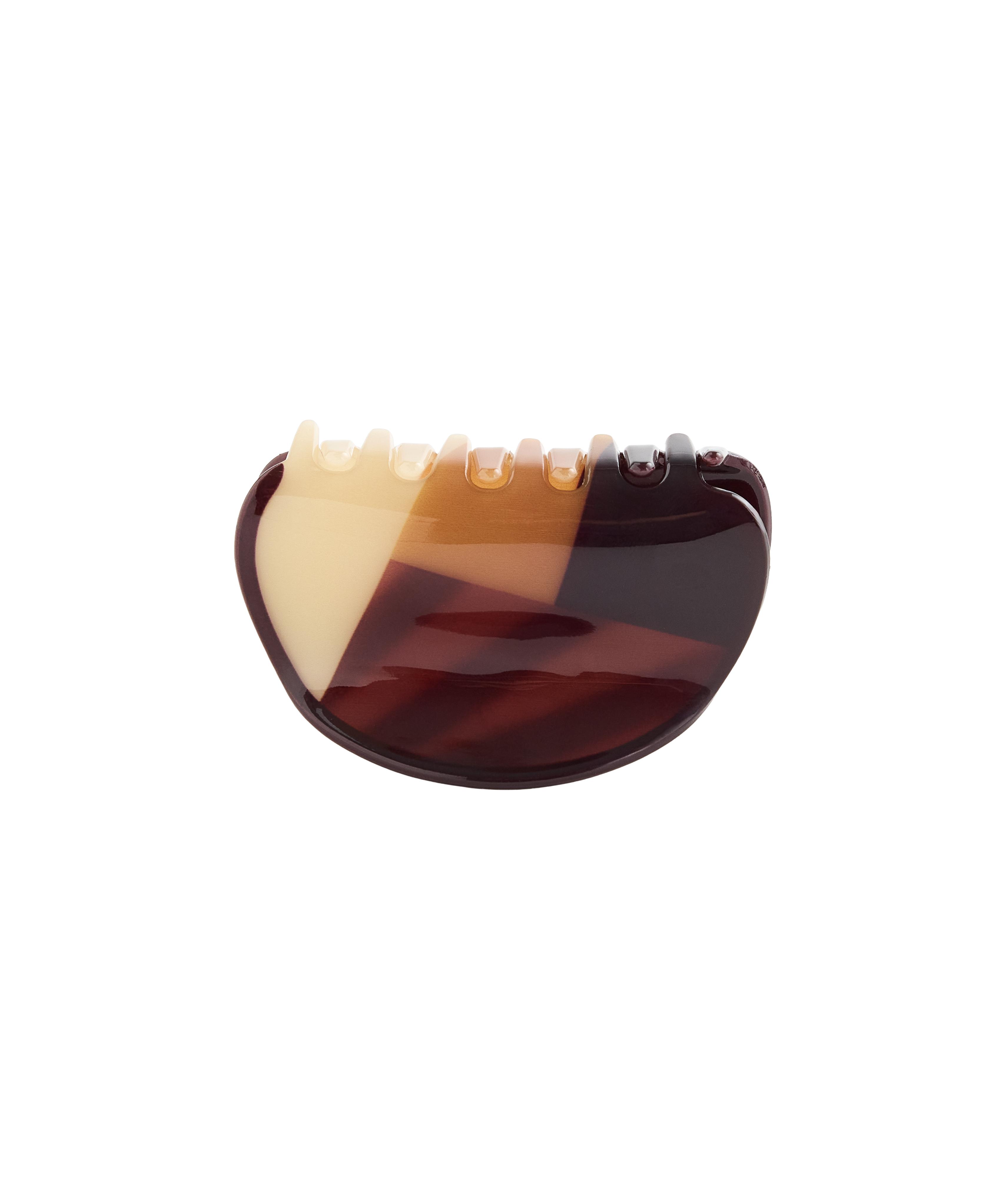 Mosaic hair claw — COGNAC