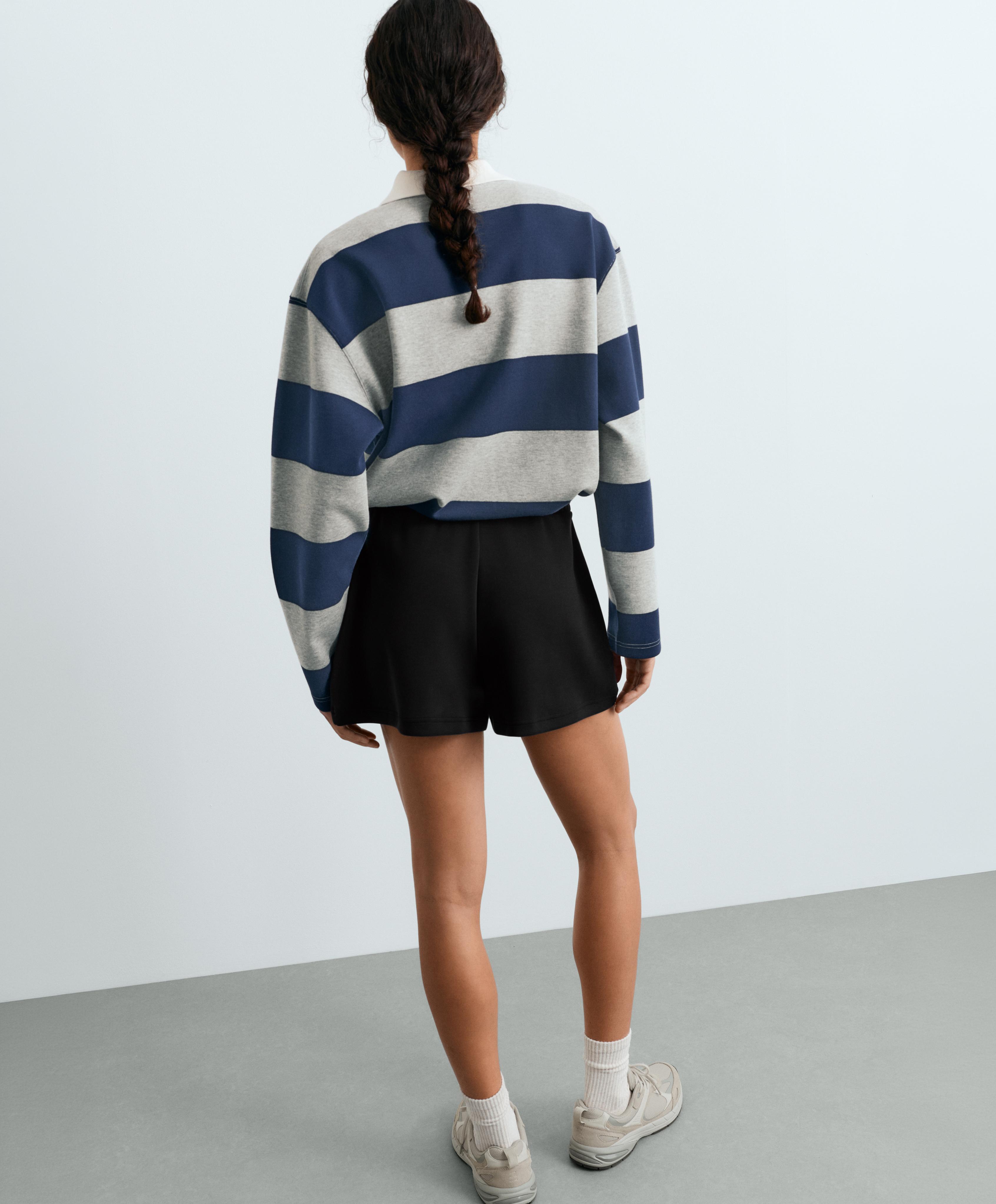 Soft-touch modal shorts — BLACK