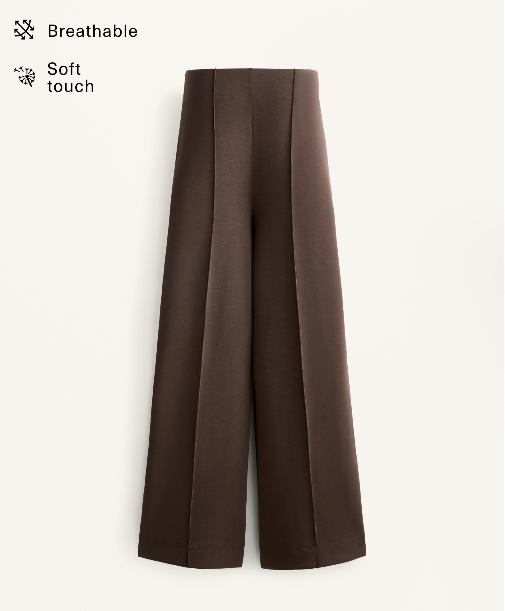 Straight-leg trousers with modal and crease
