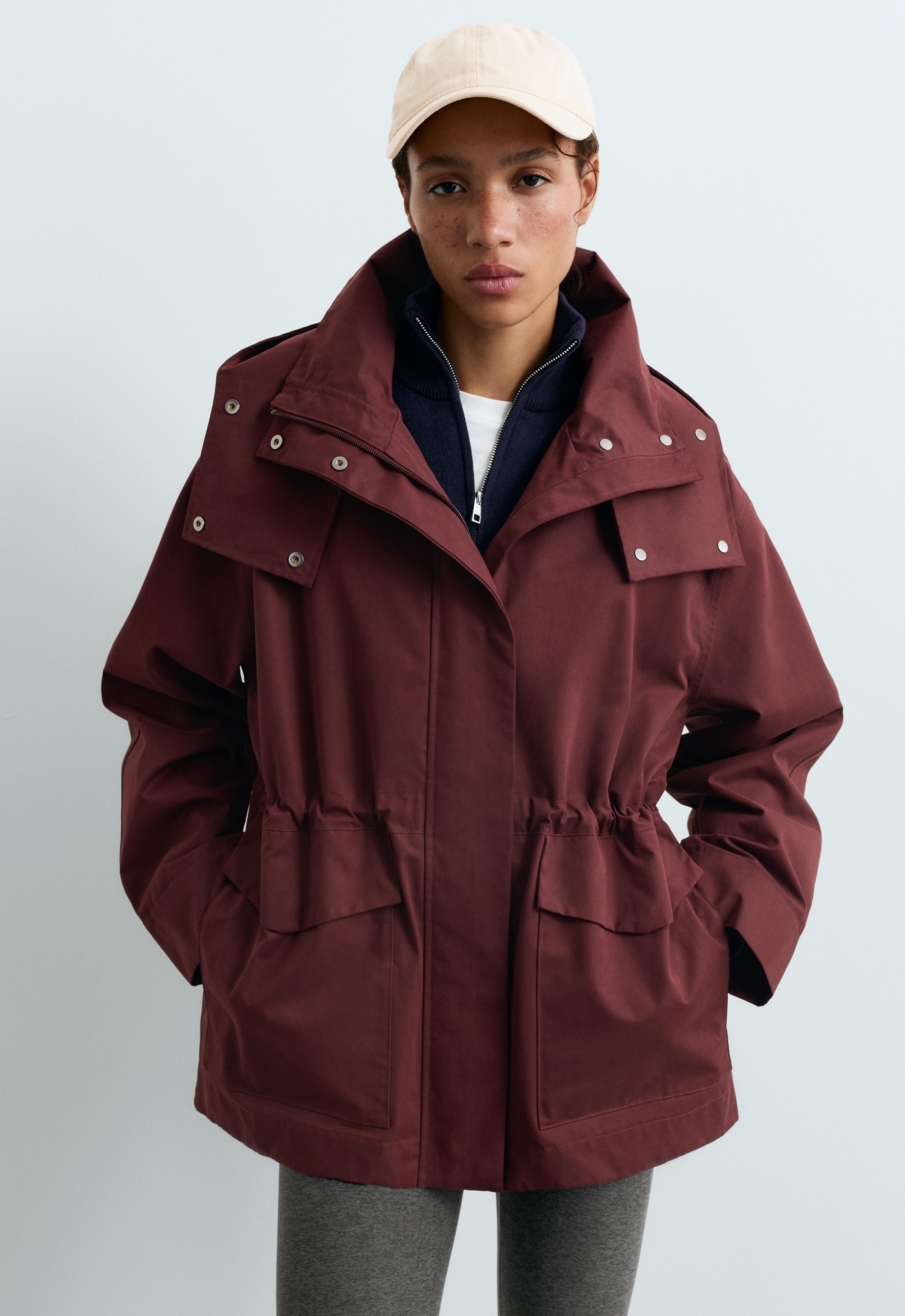 Veste imperméable 10 k en coton évasée