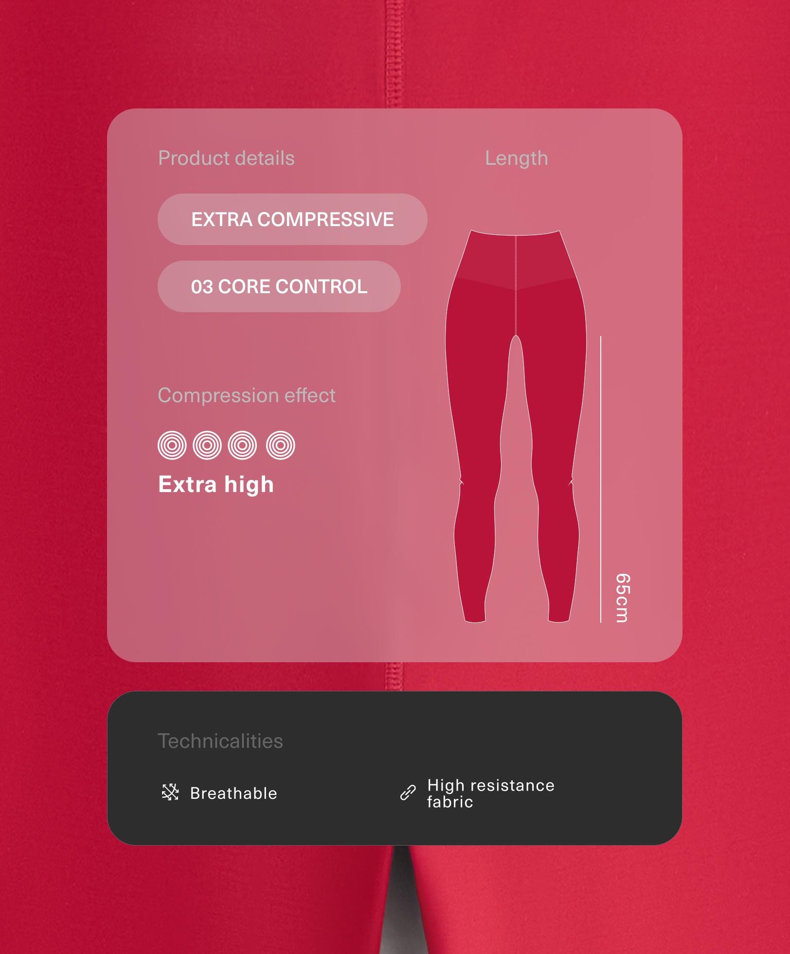 Extra Compressive core control ankle-length leggings