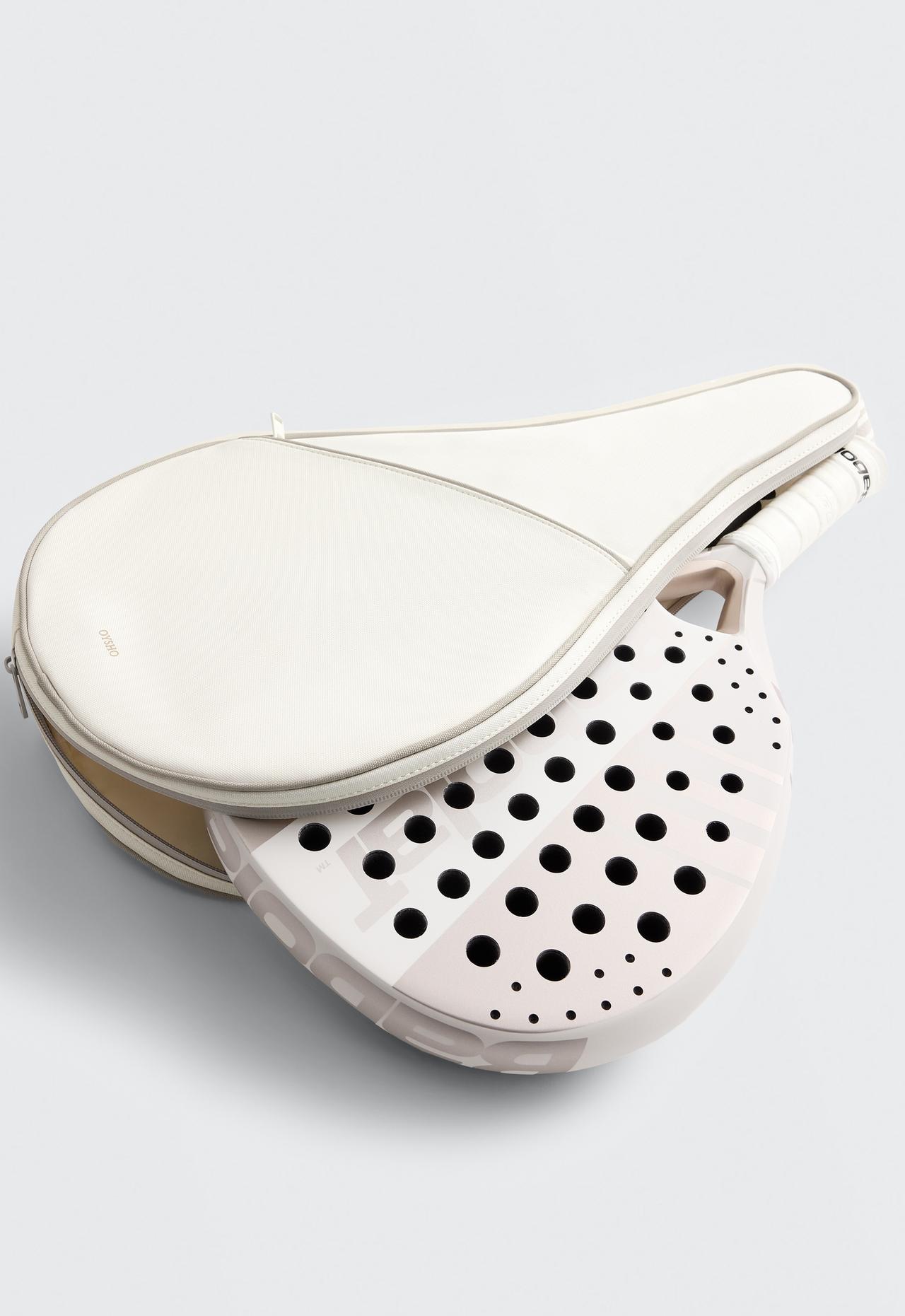 Padel racket cover — PALE ECRU
