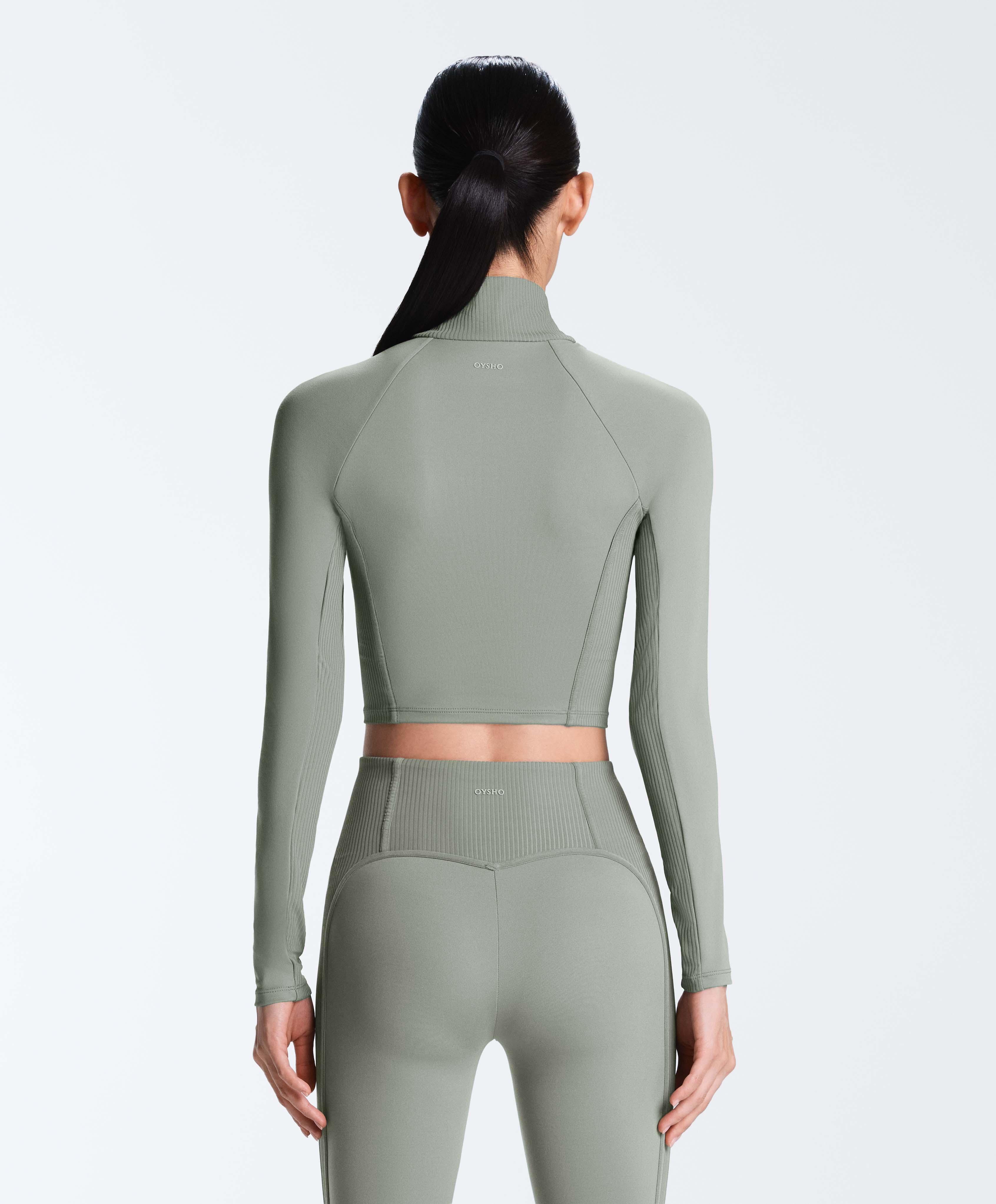 Comfortlux rib long-sleeved T-shirt — KHAKI-GREY