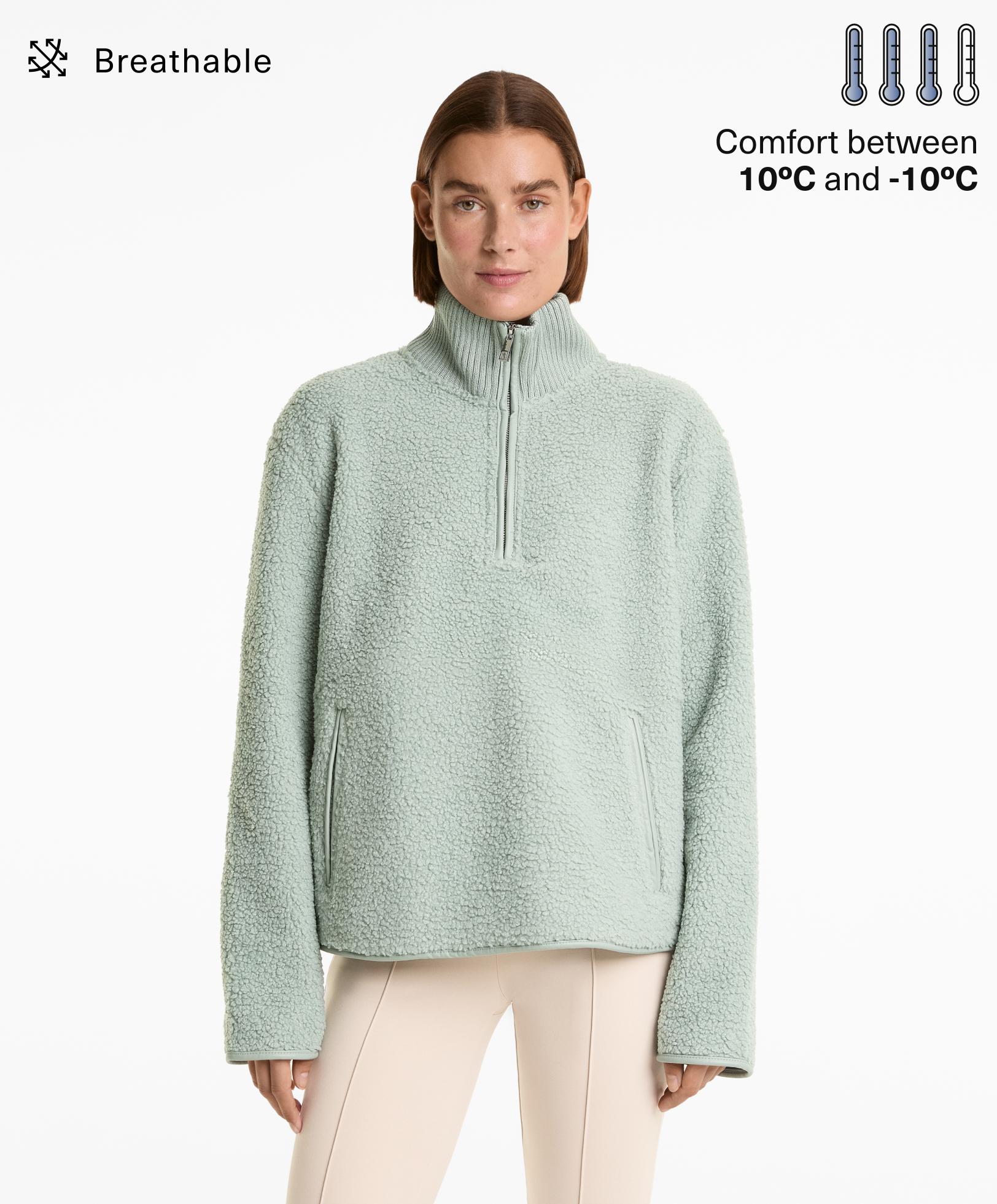 Faux-shearling sweatshirt - Sale