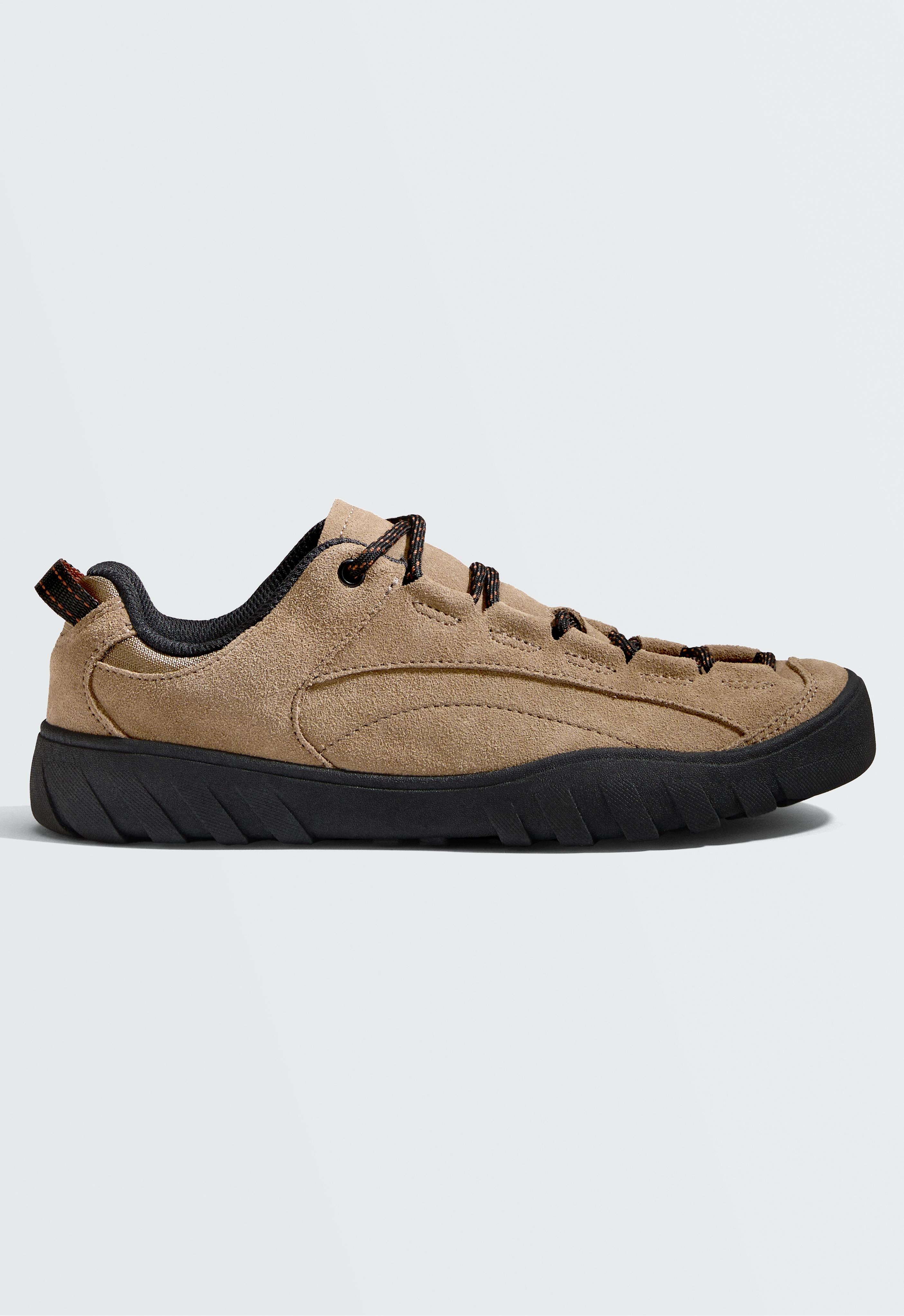 Split-leather trainers — NATURAL