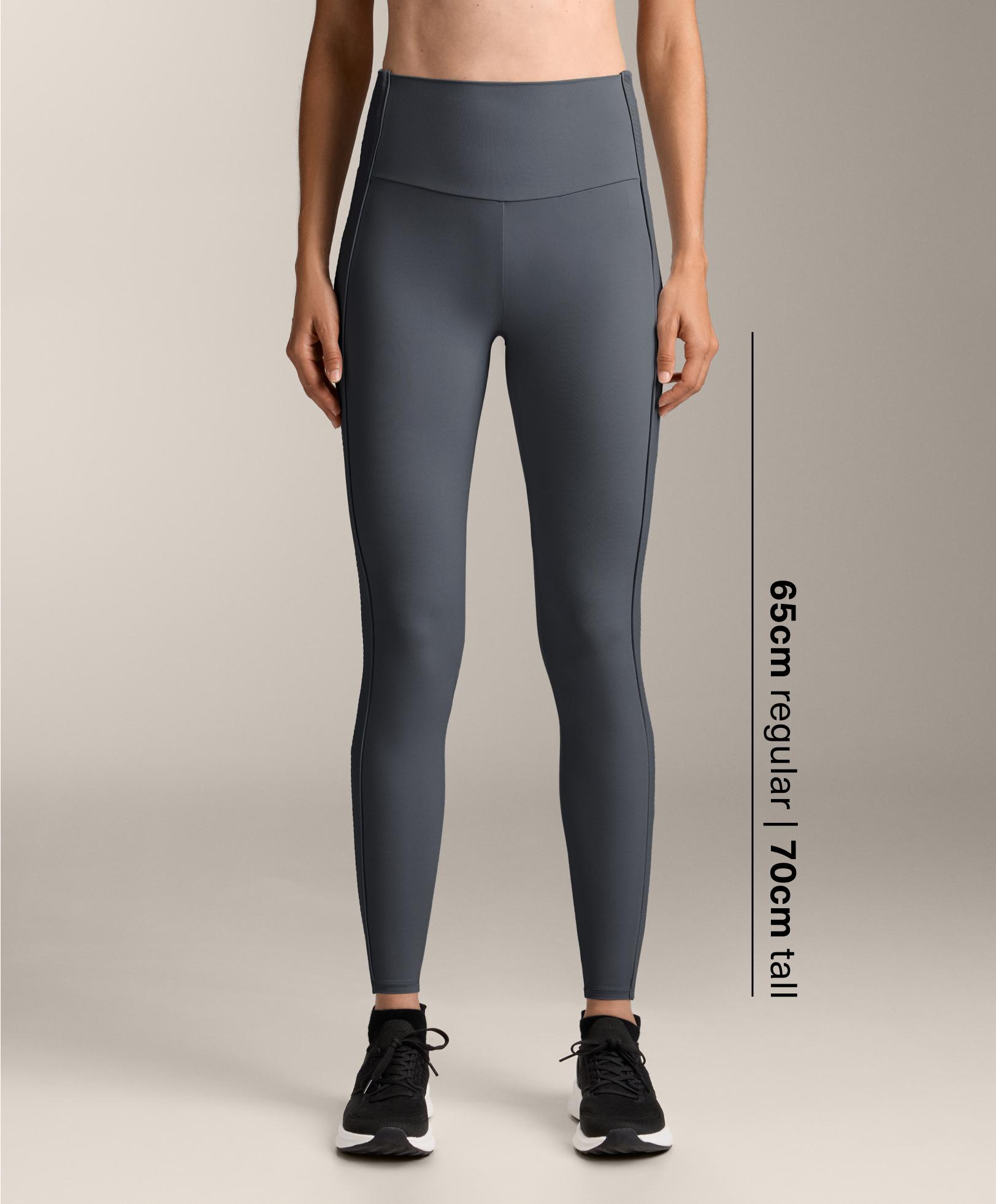 Comfortlux enkel-leggings met hoge taille en ribdetail aan de zijkant