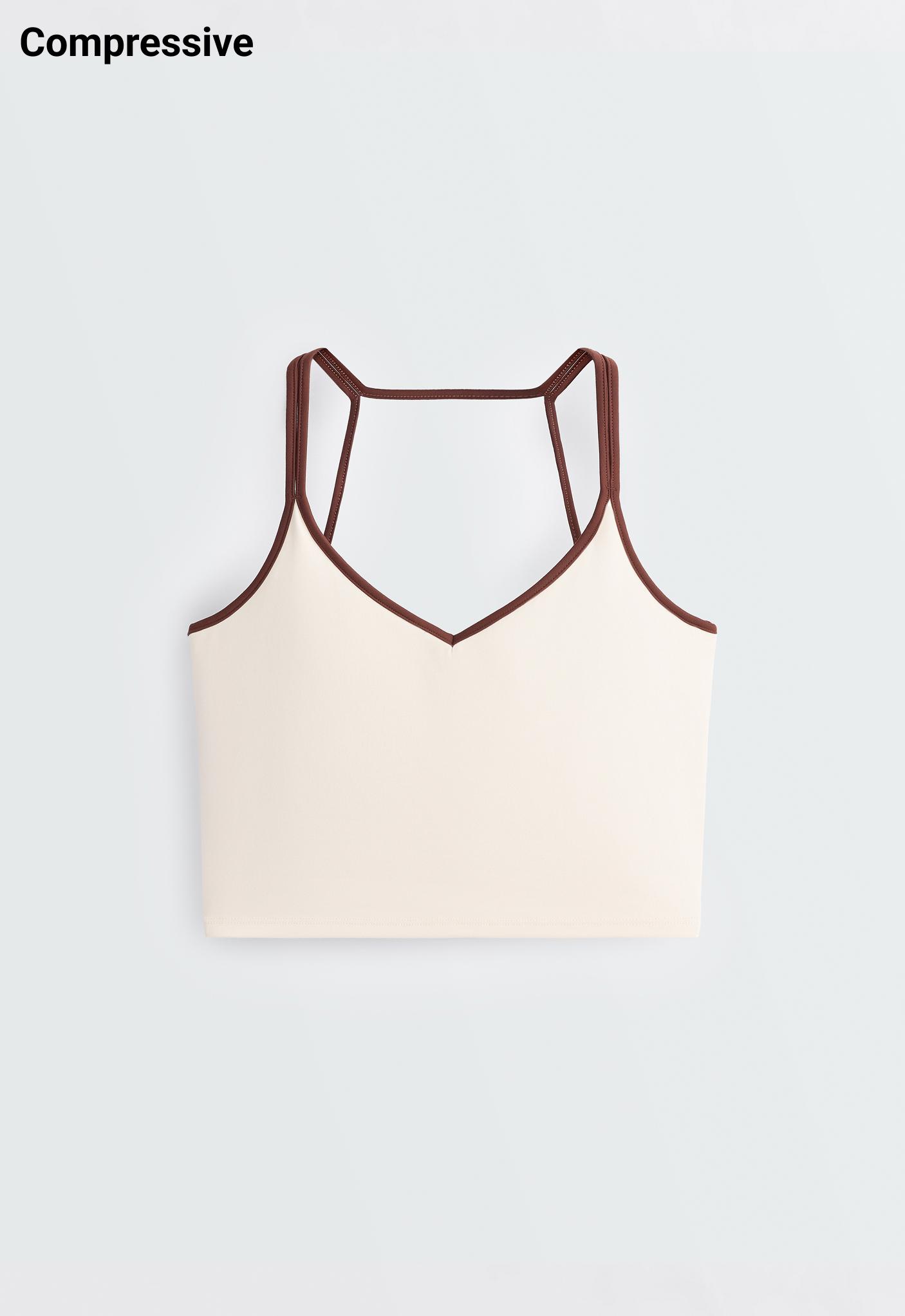 Comfortlux contrast strap tank top