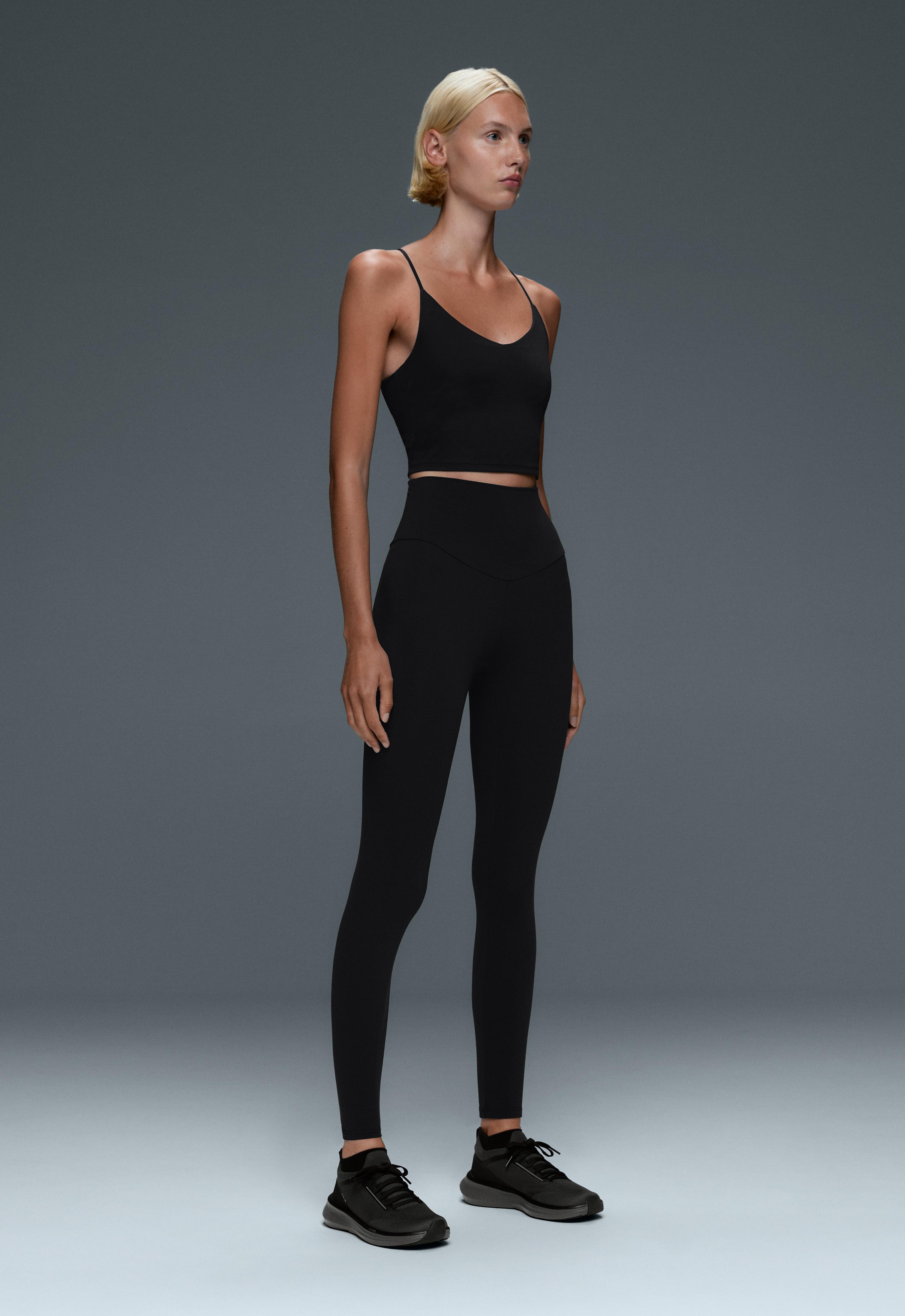 Comfortlux super high-rise ankle-length leggings — BLACK