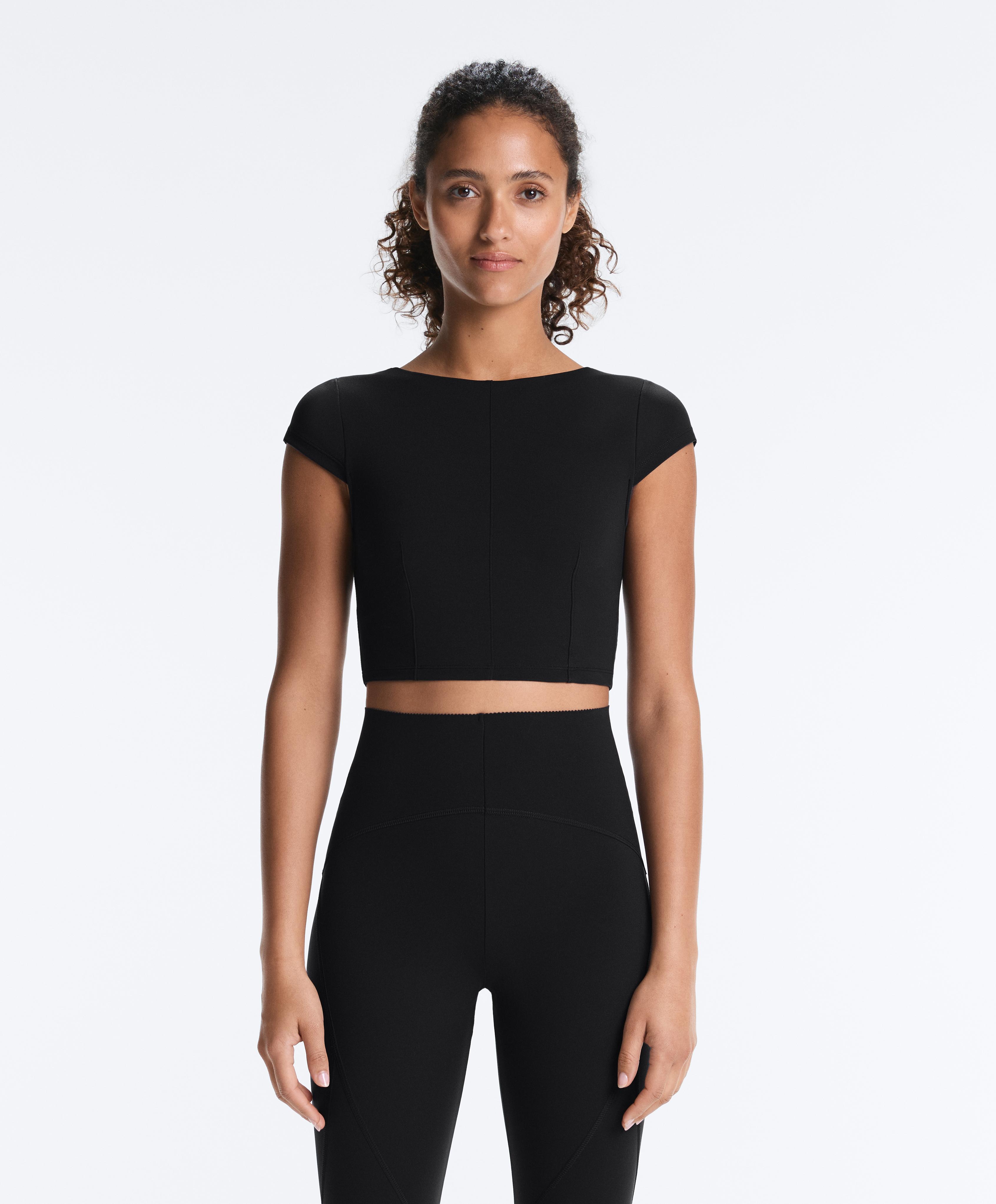 Seamed Compressive tank top — BLACK