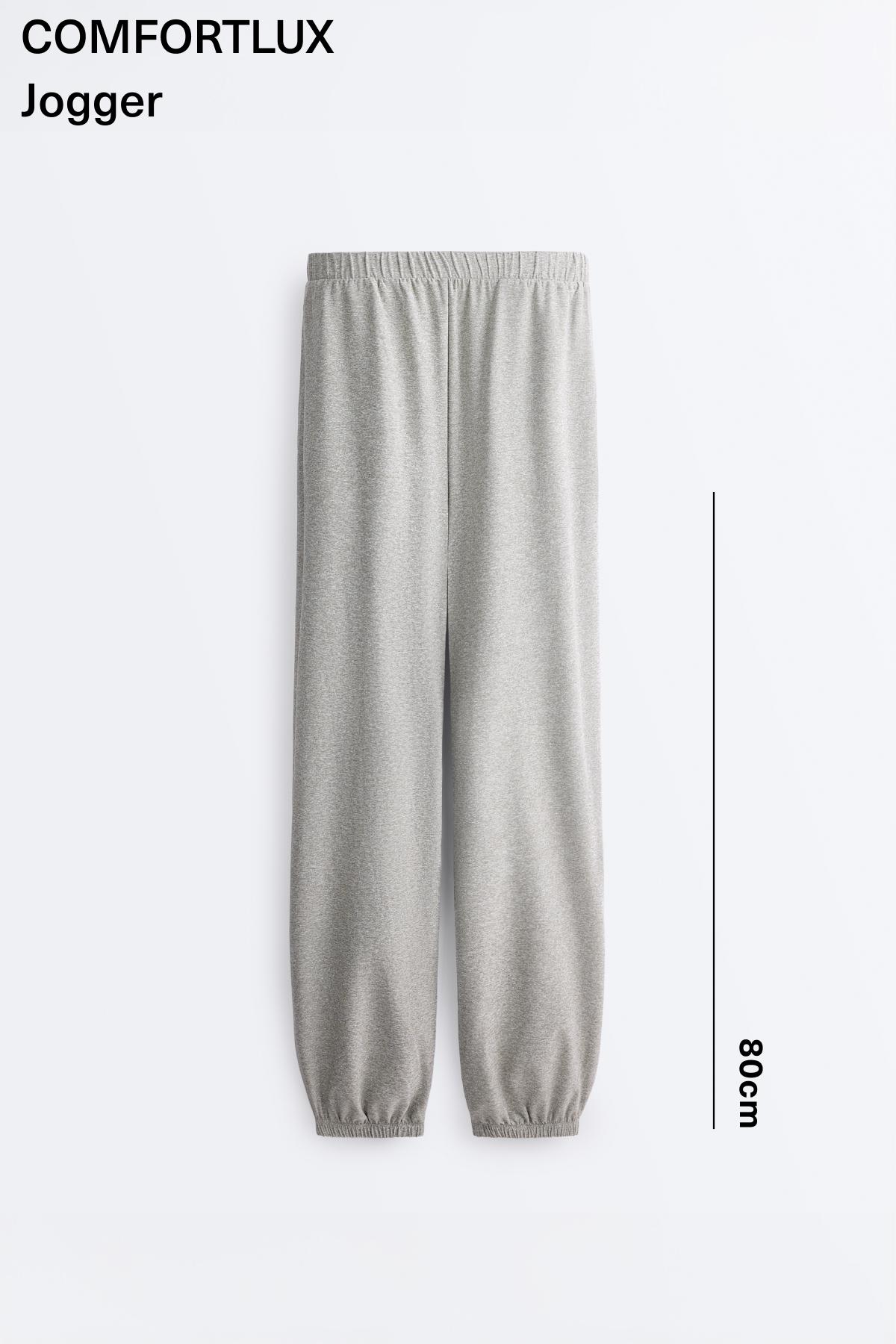 Comfortlux heathered joggers — GREY MELANGE