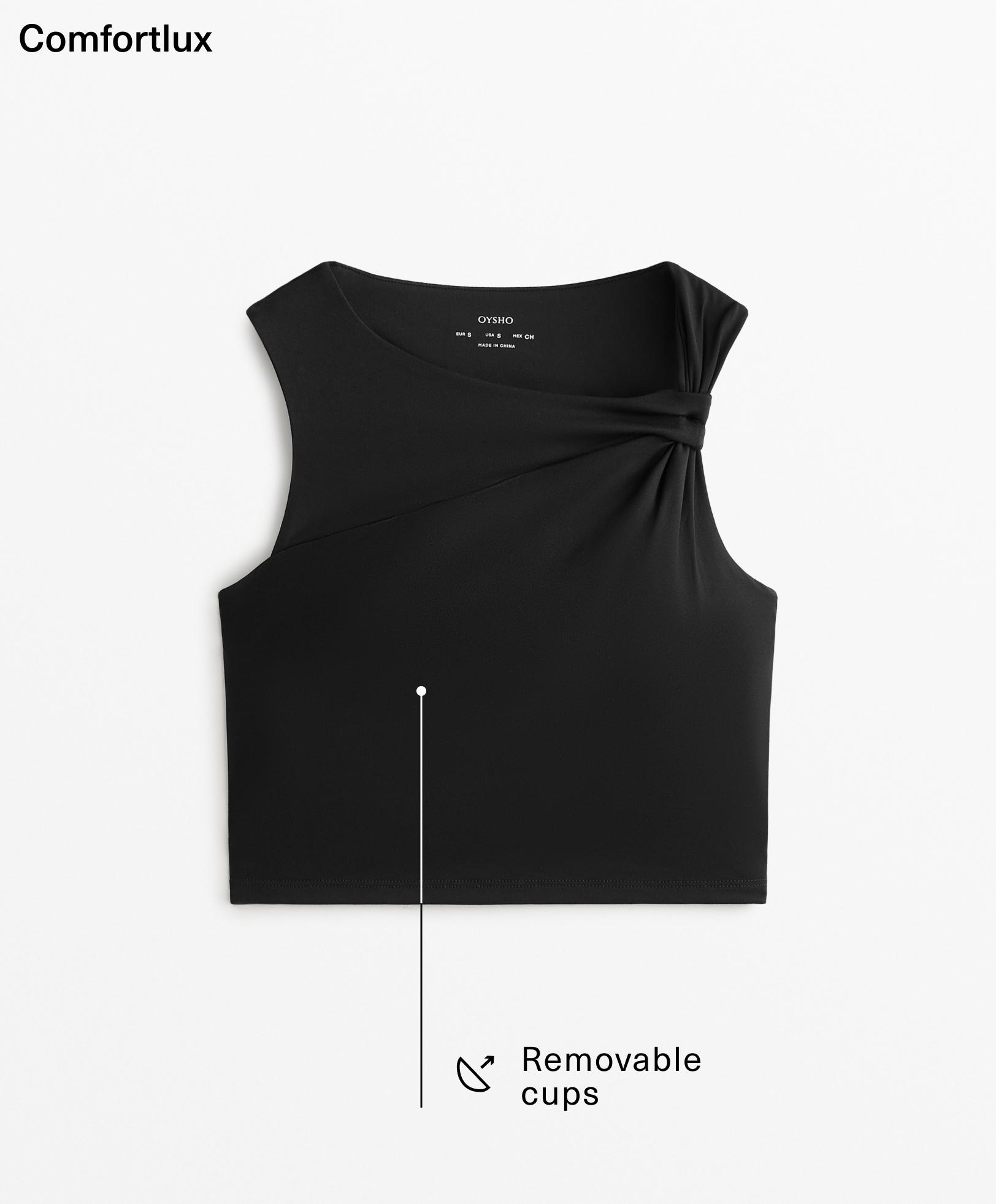 Asymmetrical twist Comfortlux tank top