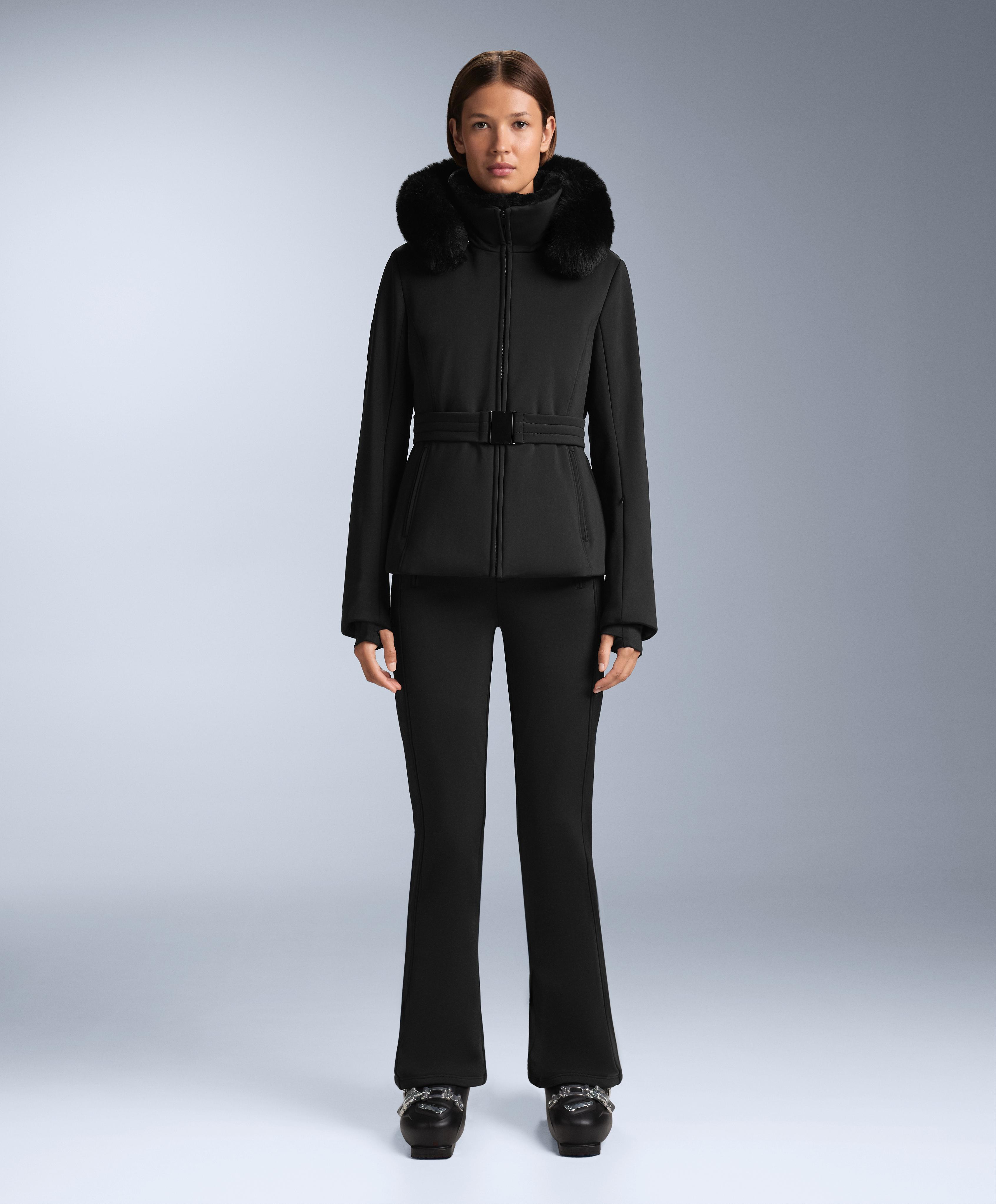 Primaloft® SKI water-resistant super-slim fit jacket — BLACK