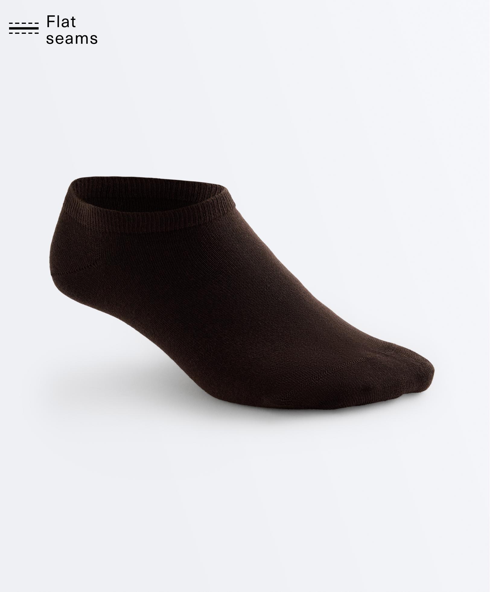 5 pairs of cotton-blend sneaker socks — SAND MELANGE