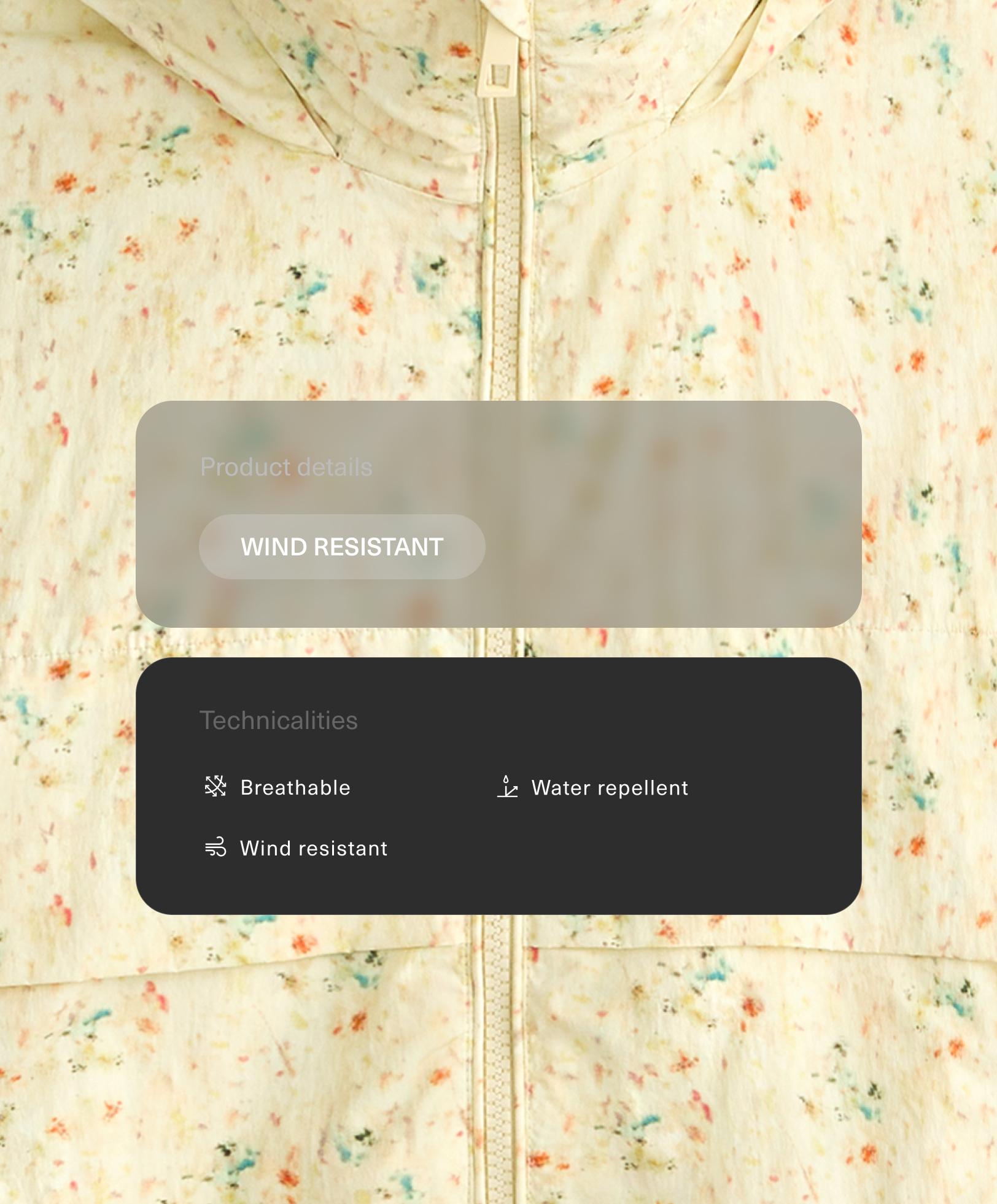 Chamarra Track repelente al agua estampada Chamarra Track repelente al agua estampada