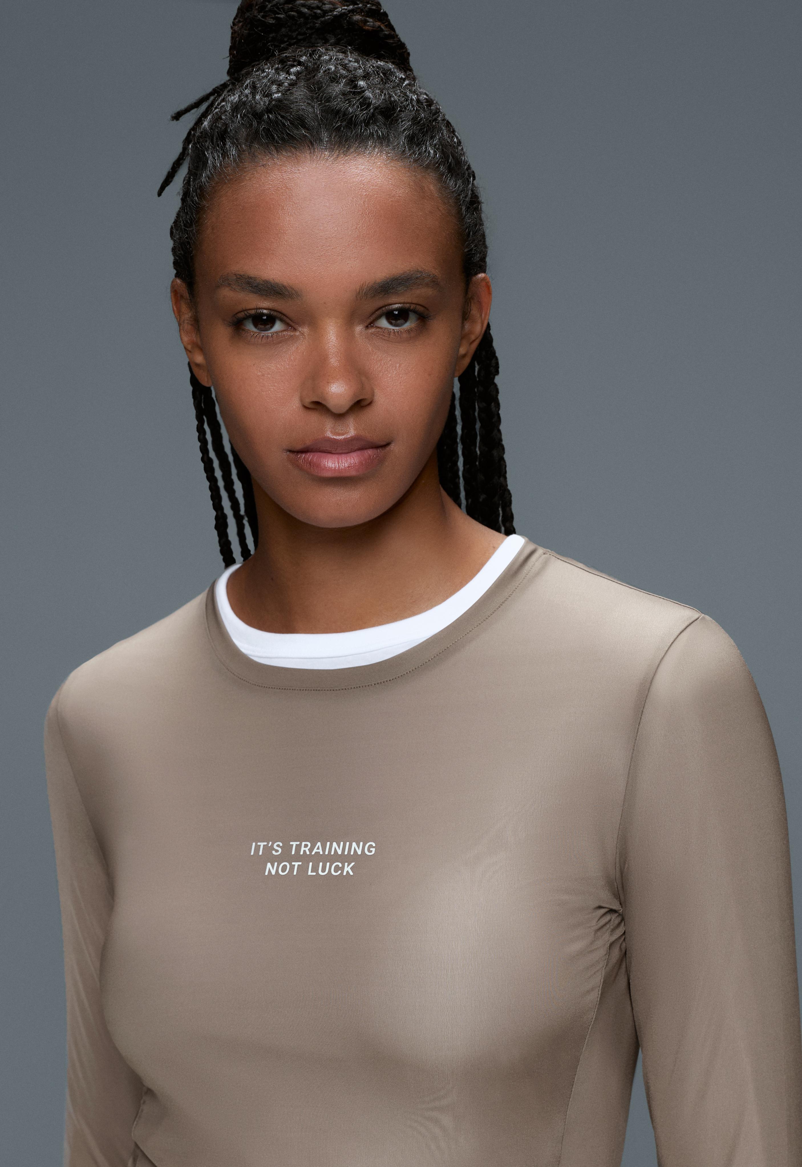 Oysho Yazılı uzun kollu teknik T-shirt