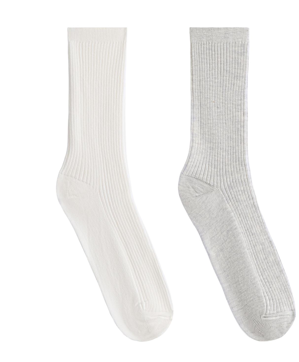 5 pairs of cotton blend classic socks — PALE GREY MELANGE