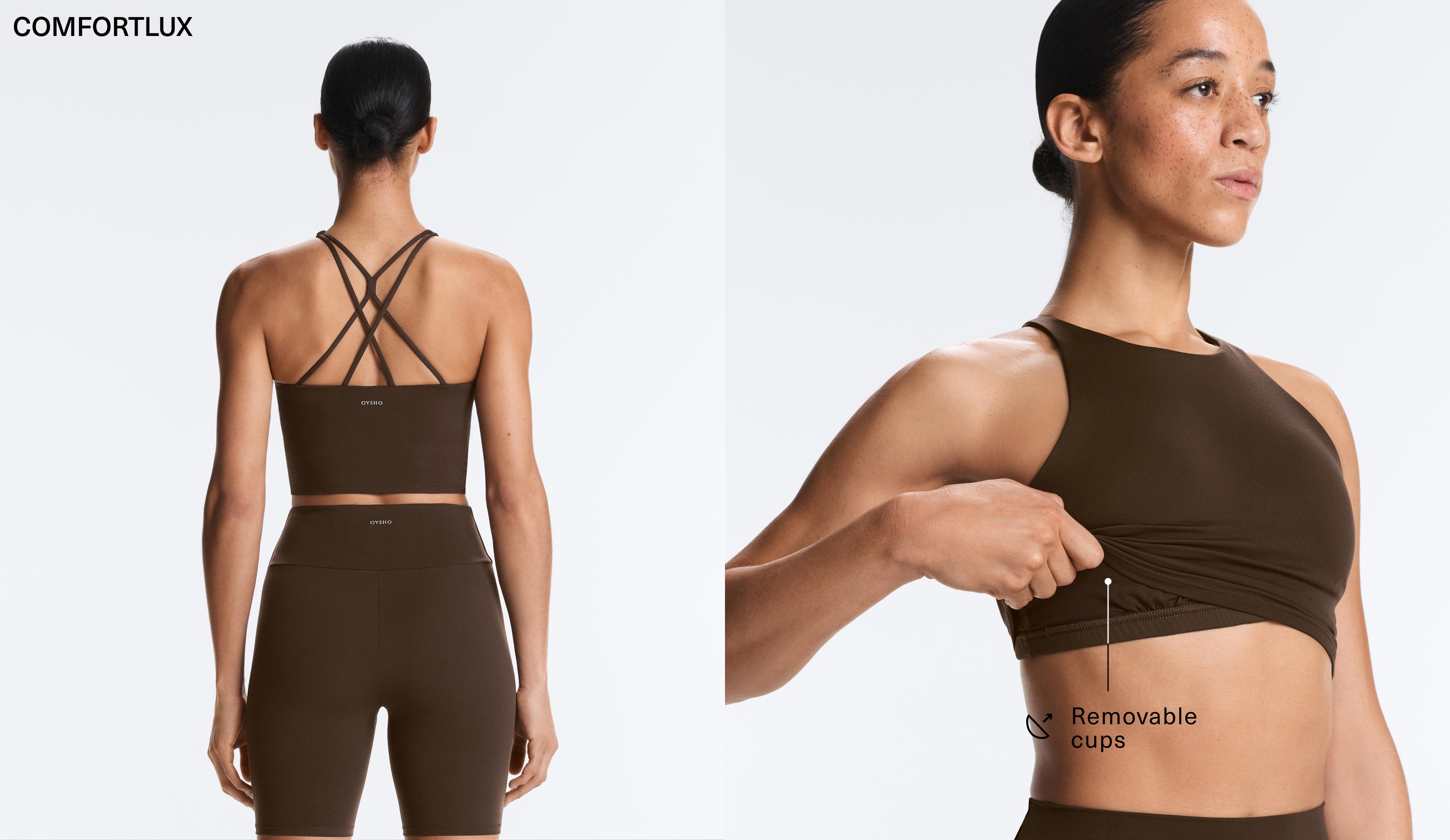 Comfortlux strap tank top with cups