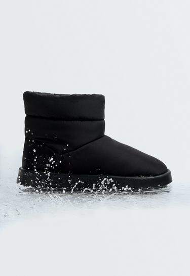 Water-repellent nylon ankle boot — BLACK 6