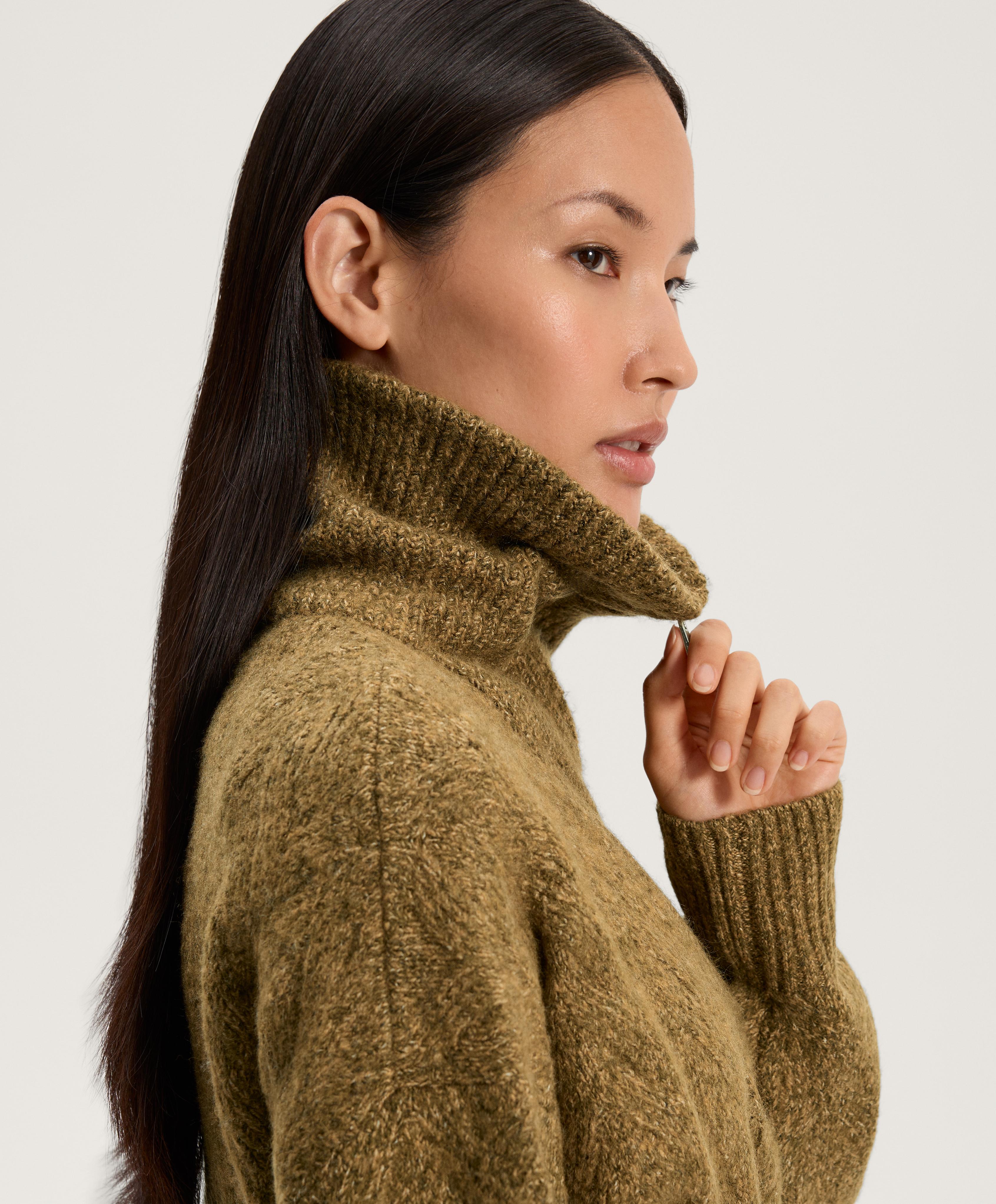 Džemper od miješane pletenine s polu patentnim zatvaračem - Sniženja Džemper od miješane pletenine s polu patentnim zatvaračem - Sniženja