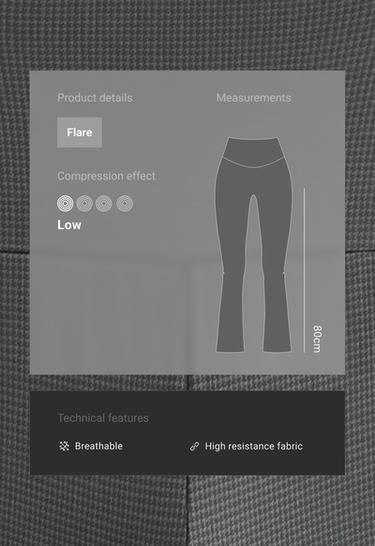 Flare high rise houndstooth trousers — ANTHRACITE 2