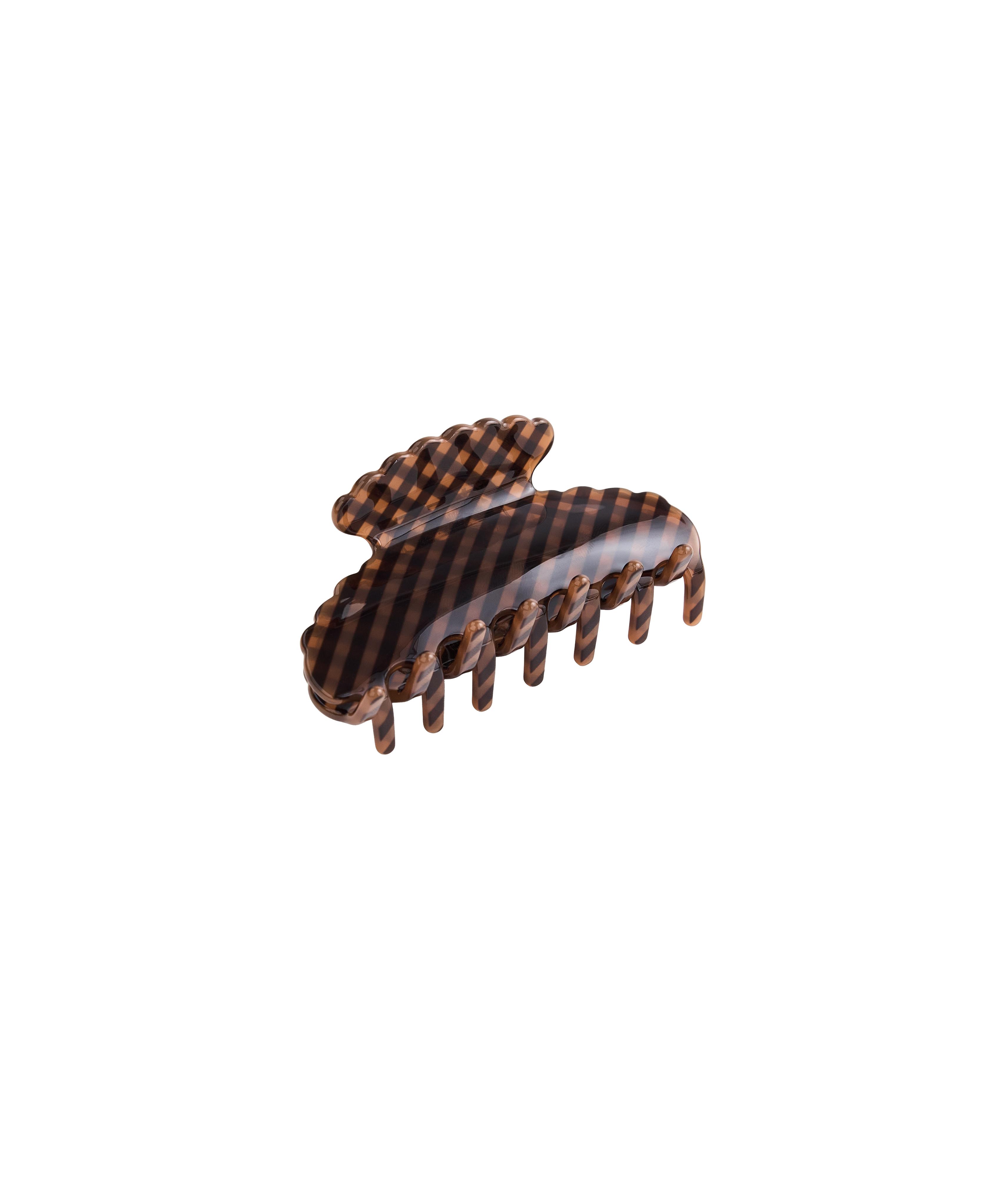 Gingham hair claw — COPPER