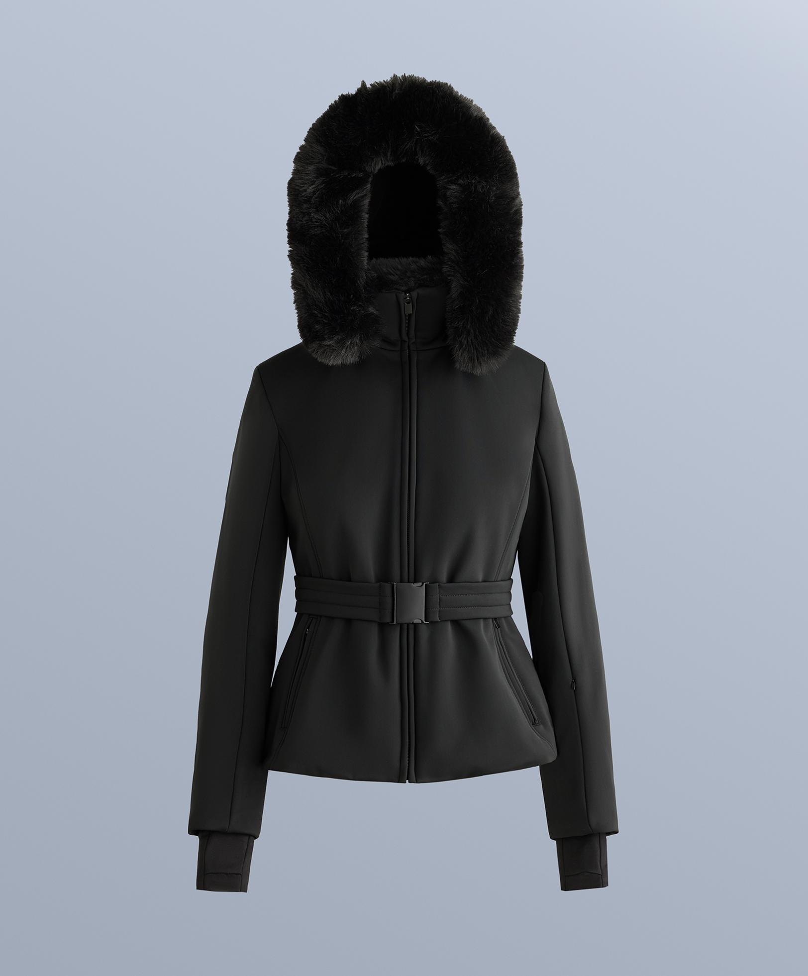 Primaloft® SKI water-resistant super-slim fit jacket — BLACK
