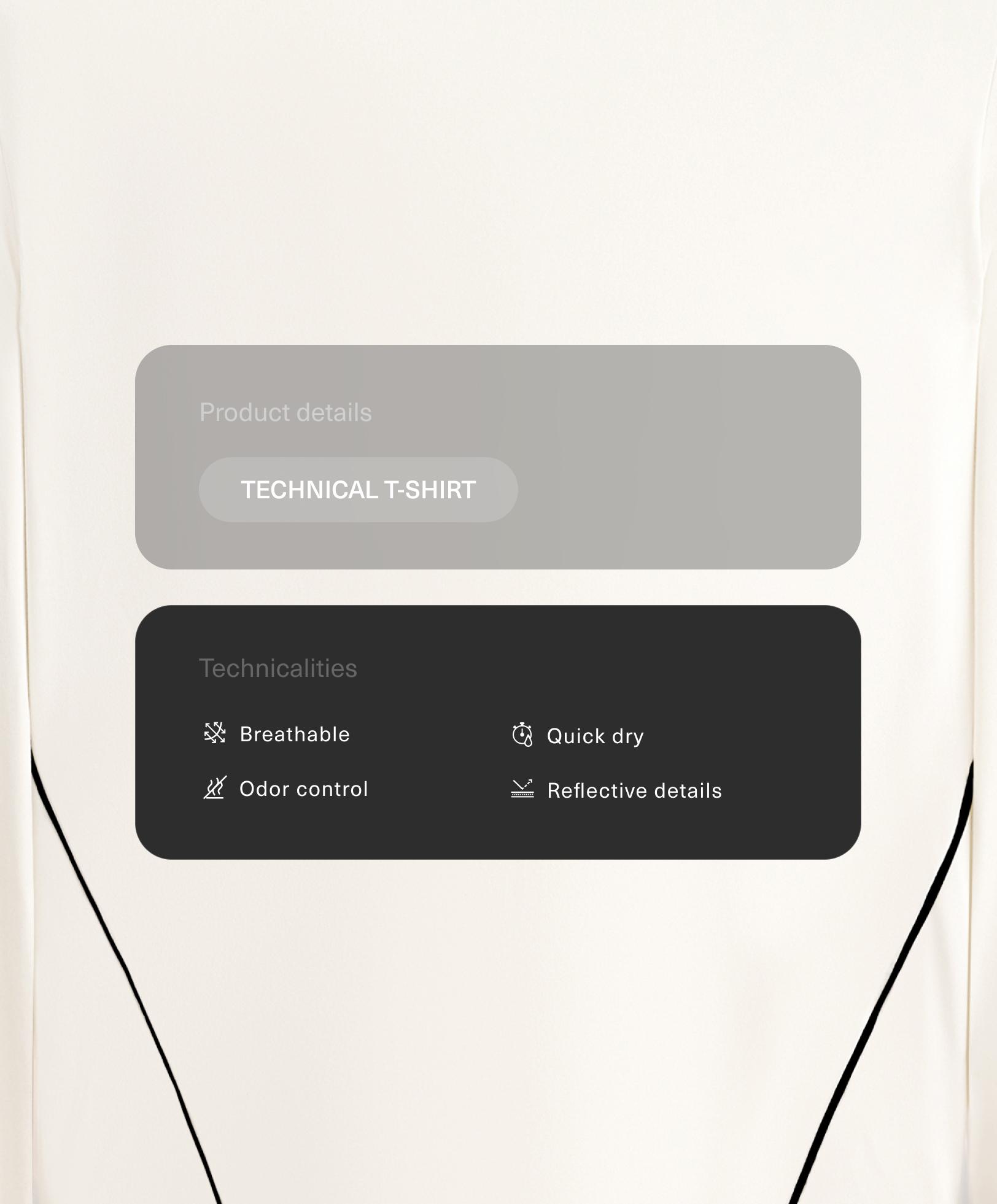 T-shirt technique à manches longues piping