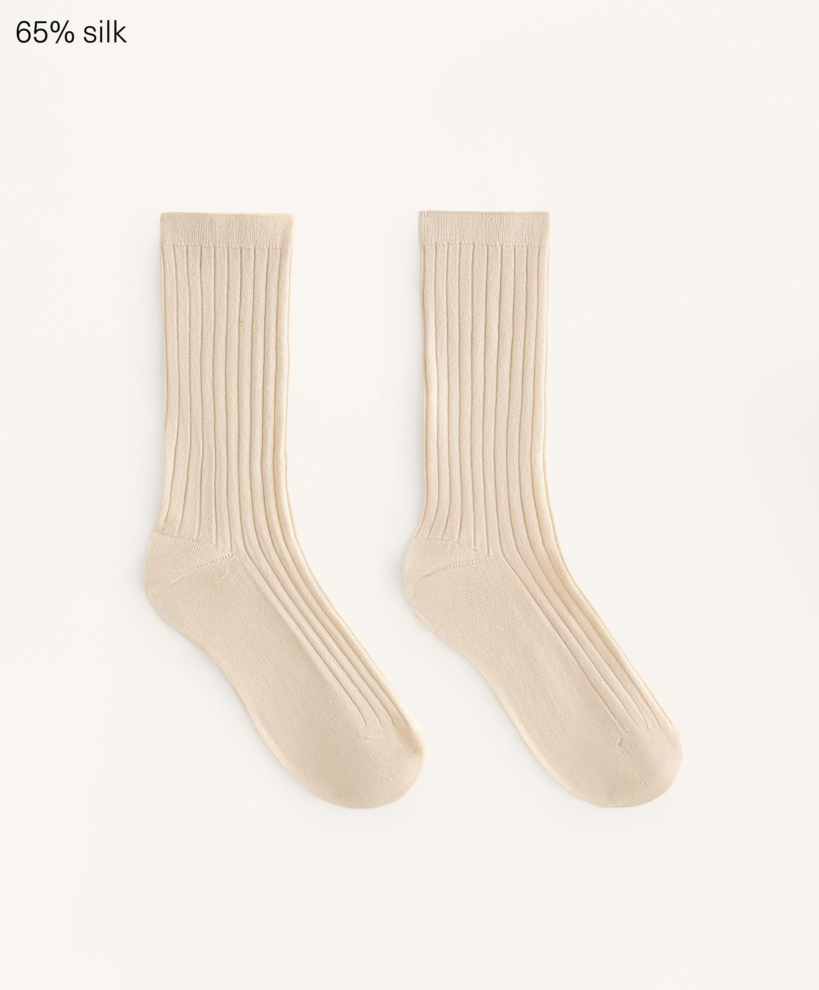 Calcetín classic rib mezcla seda Calcetín classic rib mezcla seda