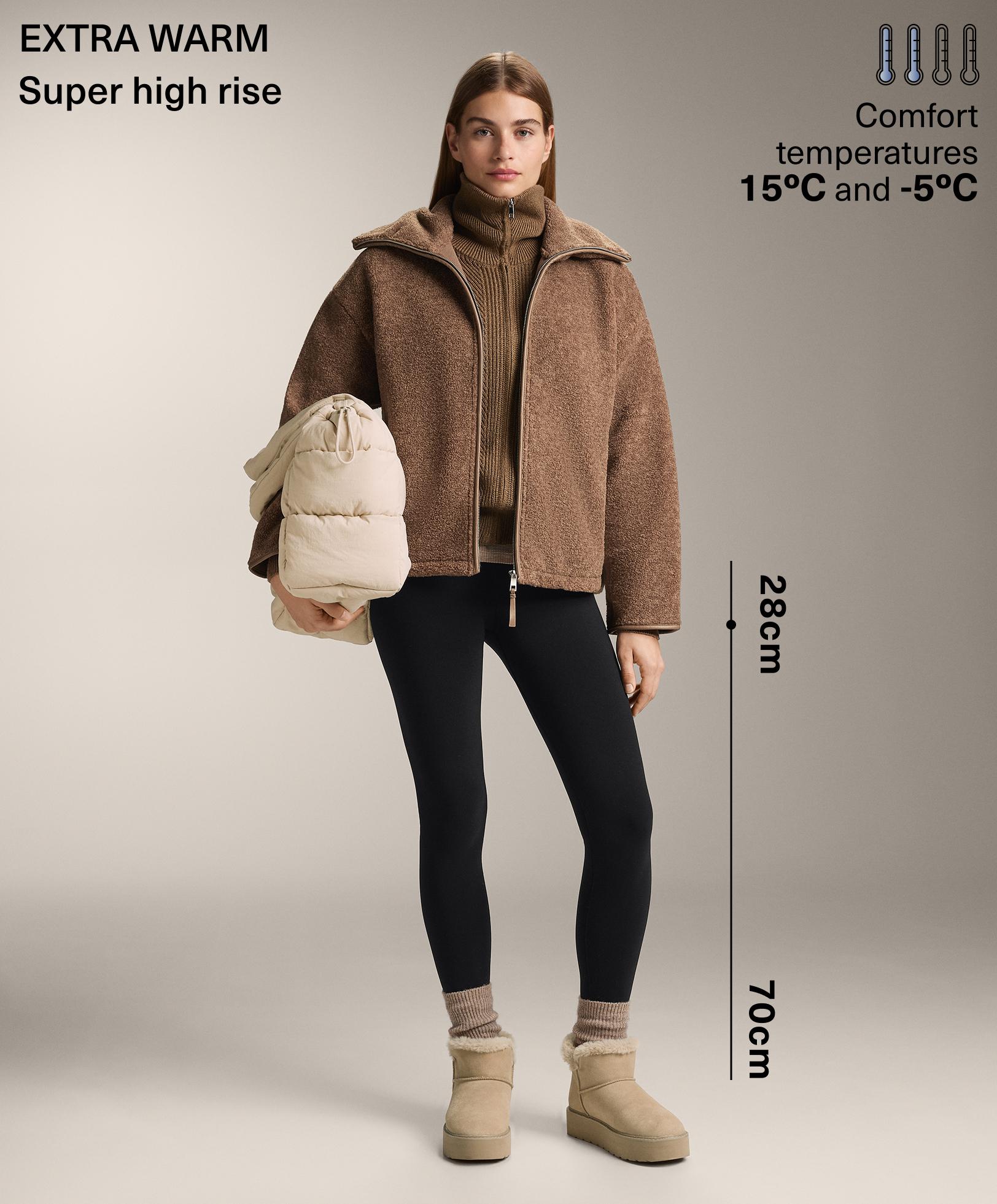 Ci & Ci Calzamaglia Donna Inverno Calzamaglia Termica Foderato Falso Traslucido Peluche Calze - Foto 9